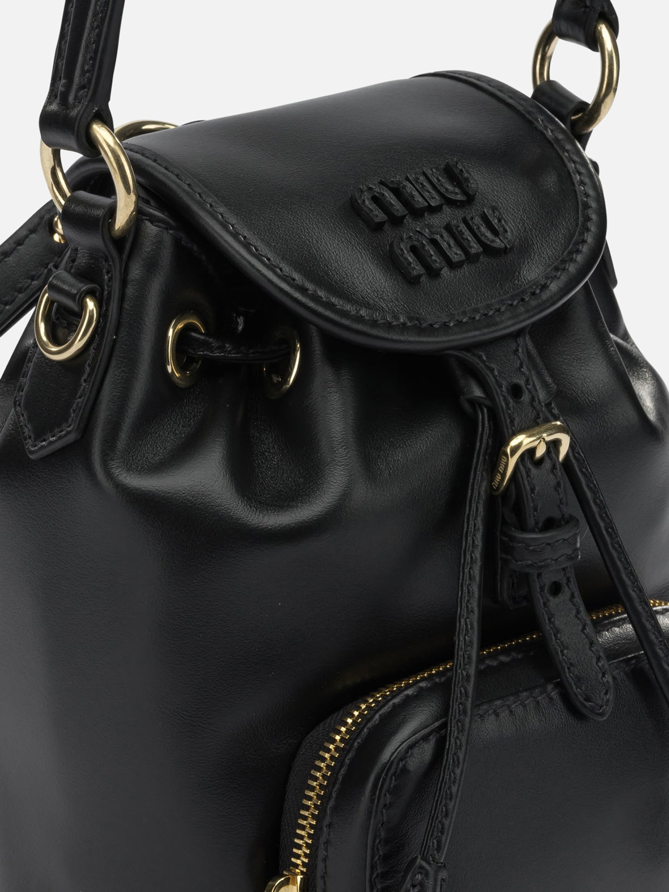 Casual backpacks 100% calf leather  Black - Miu Miu Women | PDP | VIETTI Online Store | thumbnail_4