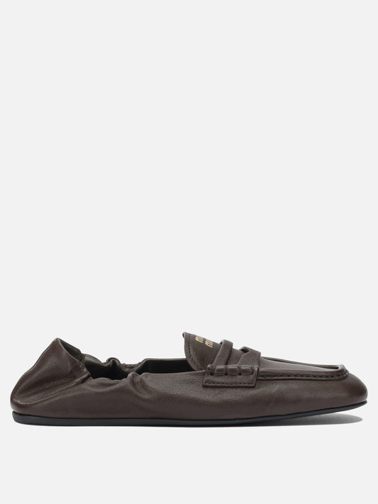 Loafers 100% lamb leather - 100% rubber  Brown - Miu Miu Women | PLP | VIETTI Online Store 
