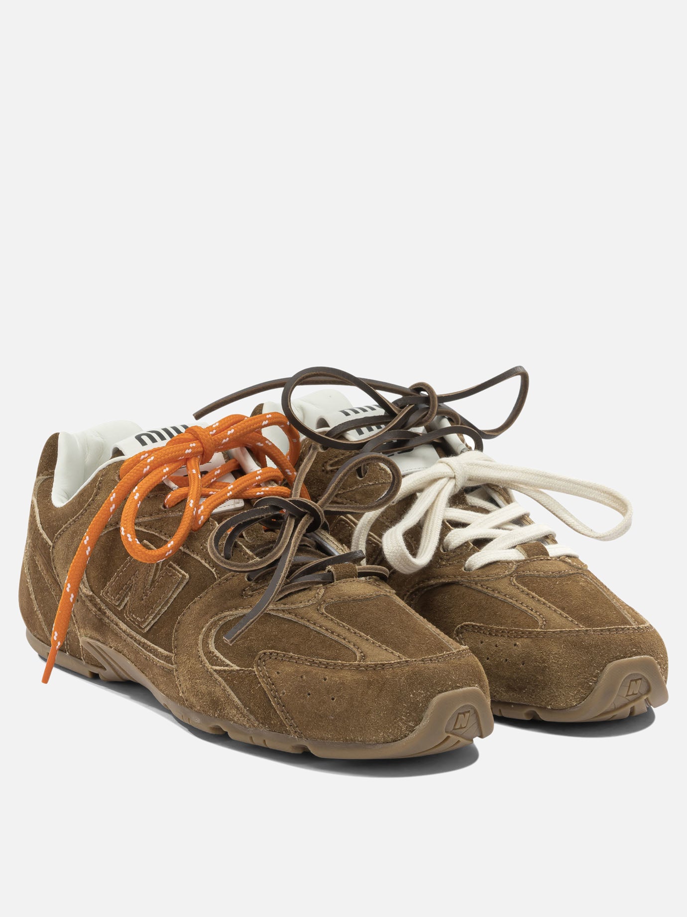 Low top sneakers 100% calf leather  Brown - Miu Miu Women | PDP | VIETTI Online Store | Zoom-Modal_2
