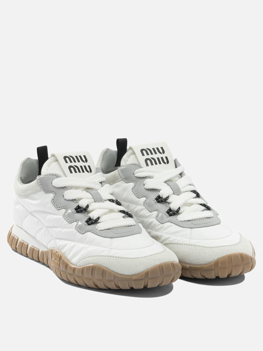 Low top sneakers 100% recycled polyamide - 100% rubber  White - Miu Miu Women | PLP | VIETTI Online Store | 2
