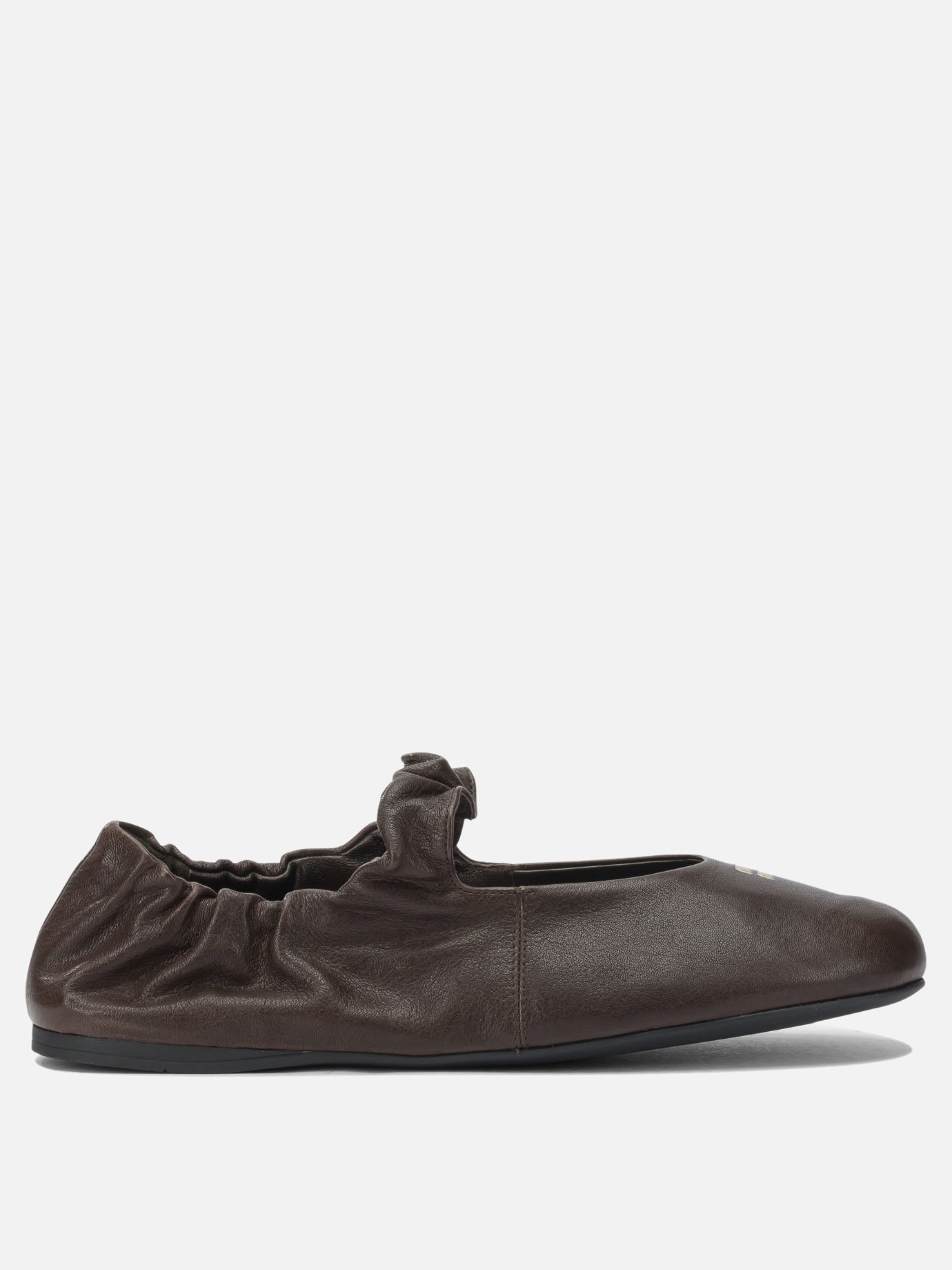 Classic ballet flats 100% lamb leather - 100% rubber  Brown - Miu Miu Women | PDP | VIETTI Online Store | thumbnail