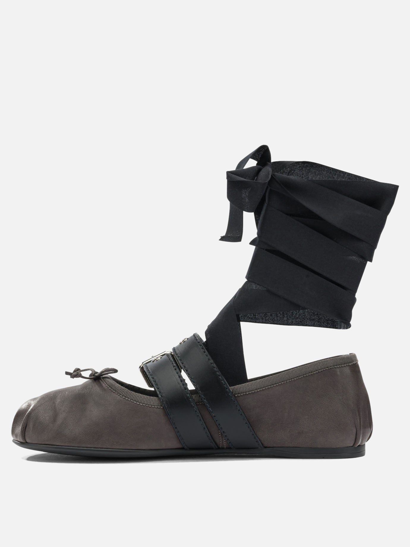 Classic ballet flats 100% lamb leather - 100% calf leather  Brown - Miu Miu Women | PDP | VIETTI Online Store | Zoom-Modal_3
