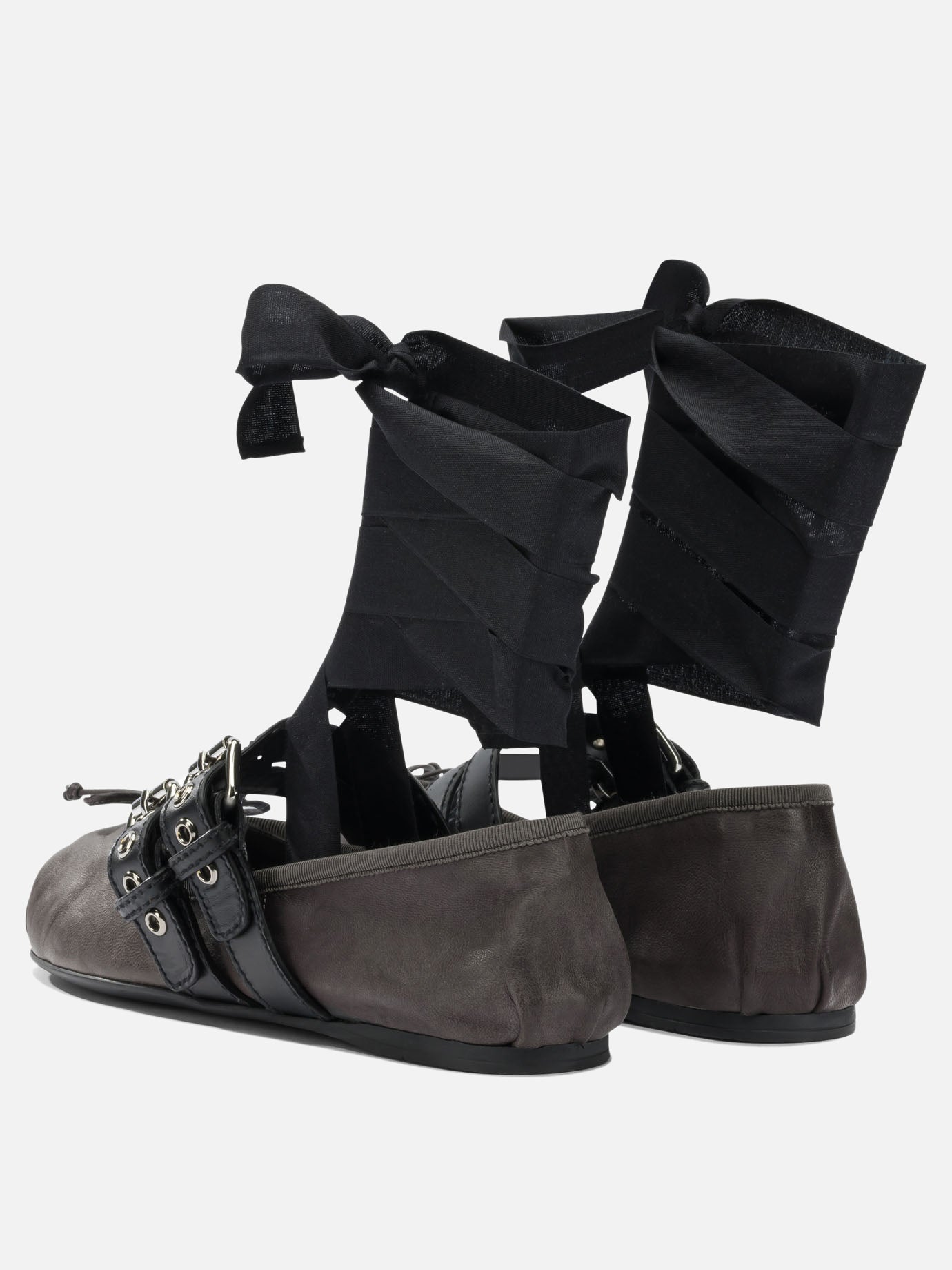 Classic ballet flats 100% lamb leather - 100% calf leather  Brown - Miu Miu Women | PDP | VIETTI Online Store | Zoom-Modal_4
