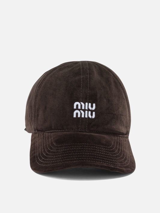 Baseball caps 100% cotton  Brown - Miu Miu Women | PDP | VIETTI Online Store 
