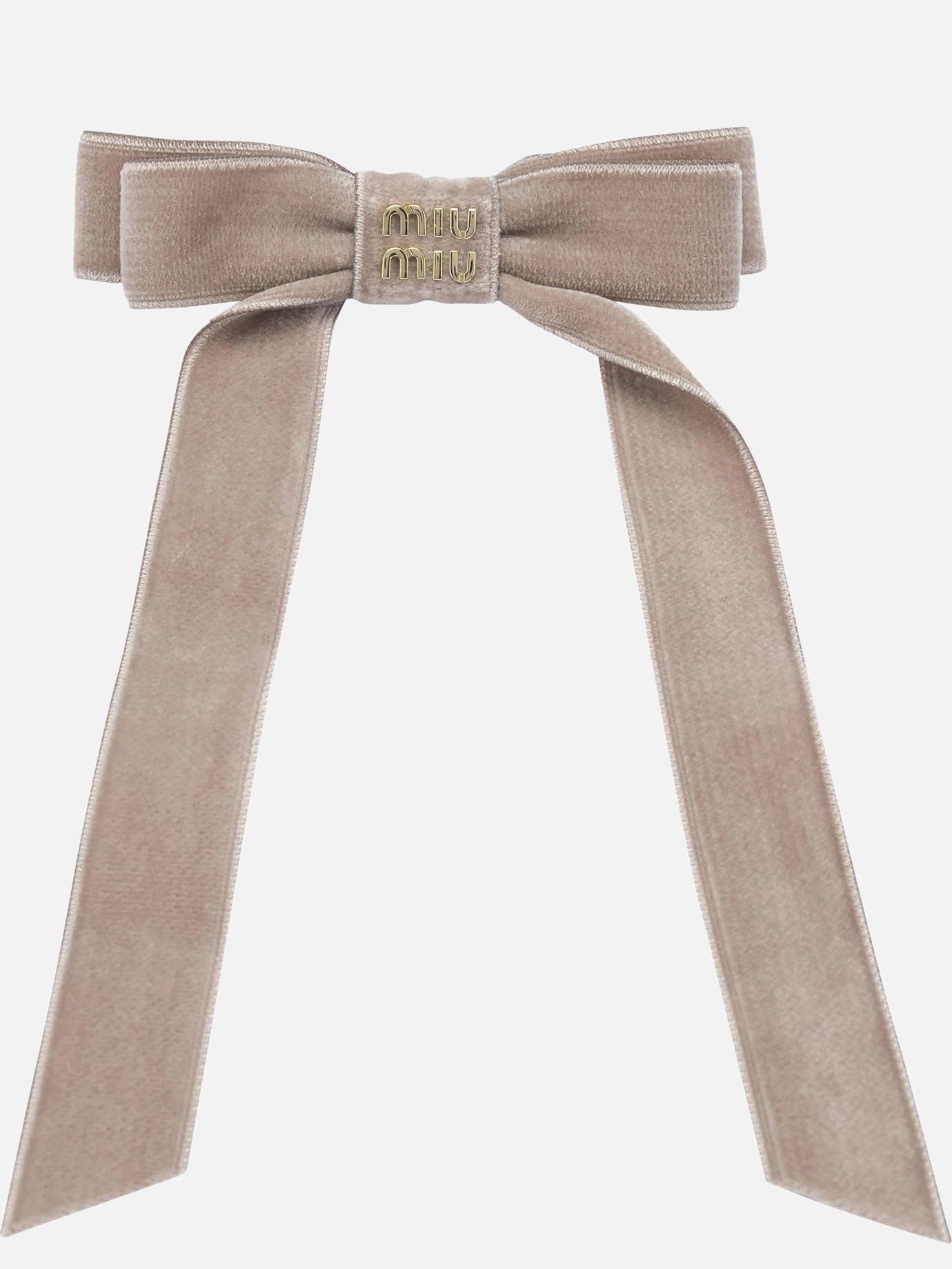 Hair clips 100% brass - 100% cotton  Pink - Miu Miu Women | PDP | VIETTI Online Store | thumbnail