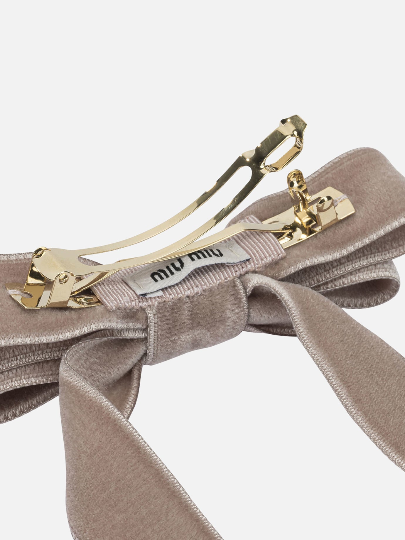 Hair clips 100% brass - 100% cotton  Pink - Miu Miu Women | PDP | VIETTI Online Store | Zoom-Modal_2
