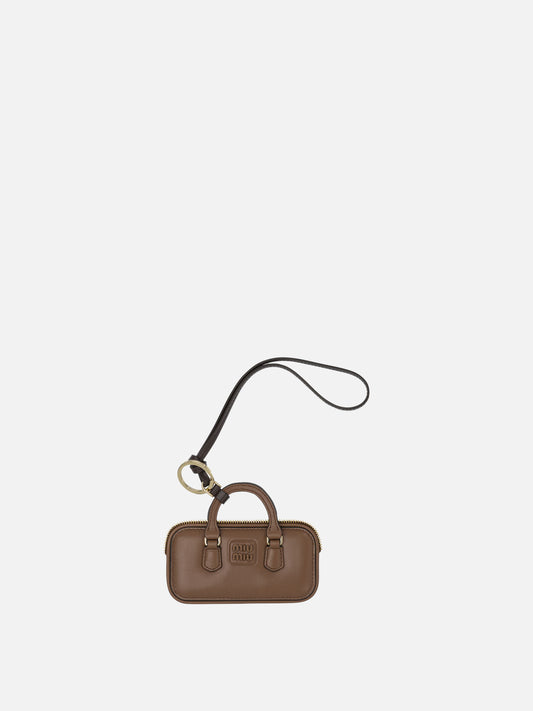 Charms 100% calf leather  Brown - Miu Miu Women | PDP | VIETTI Online Store 
