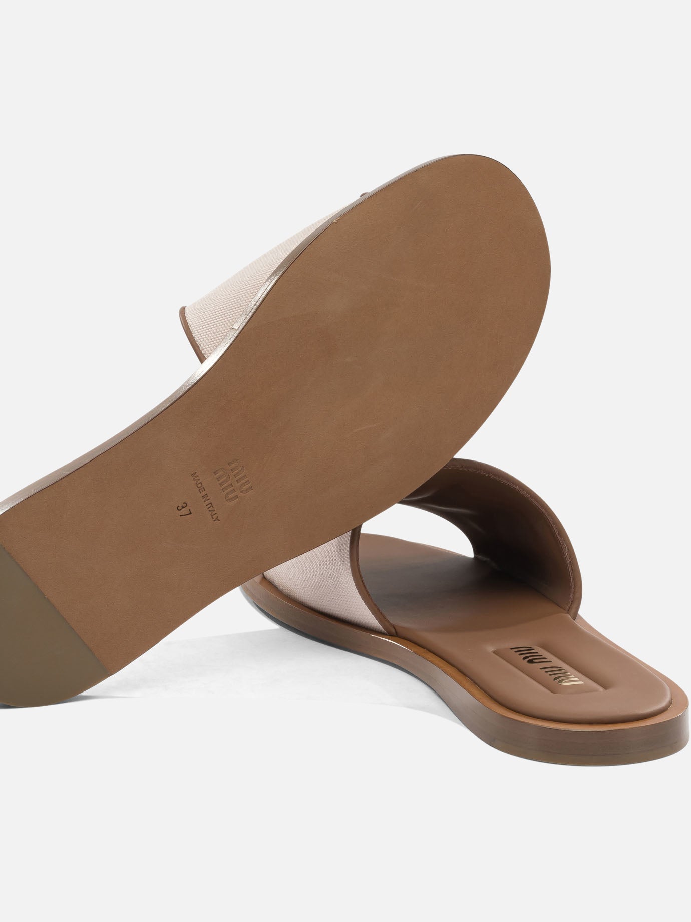 Flat sandals 100% cotton  Pink - Miu Miu Women | PDP | VIETTI Online Store | Zoom-Modal_5
