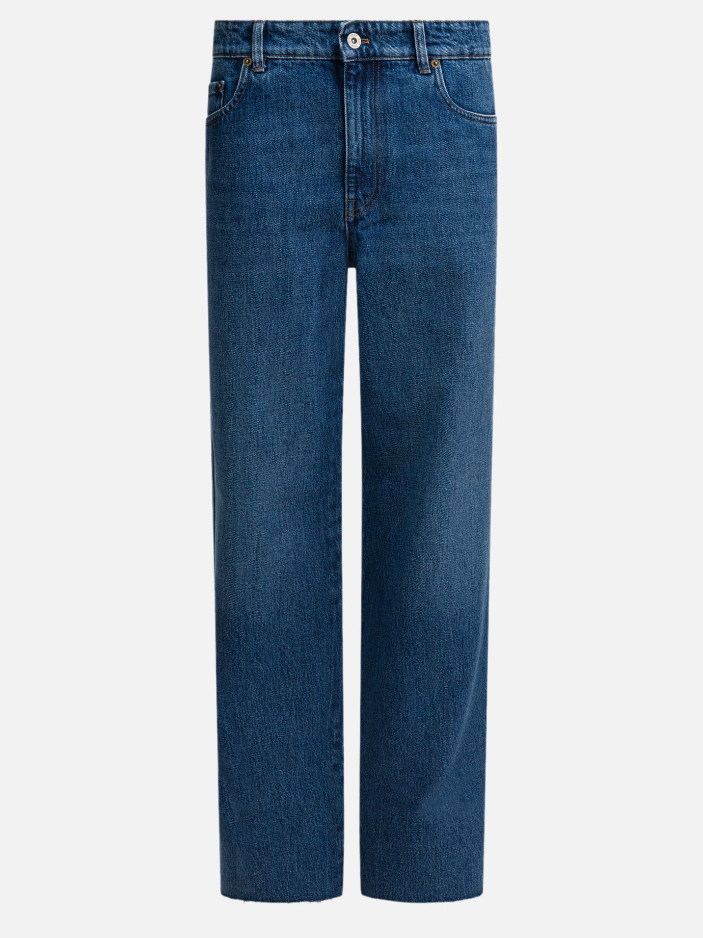 Wide-leg jeans Logo  Blue - Miu Miu Women | PDP | VIETTI Online Store | Zoom-Modal
