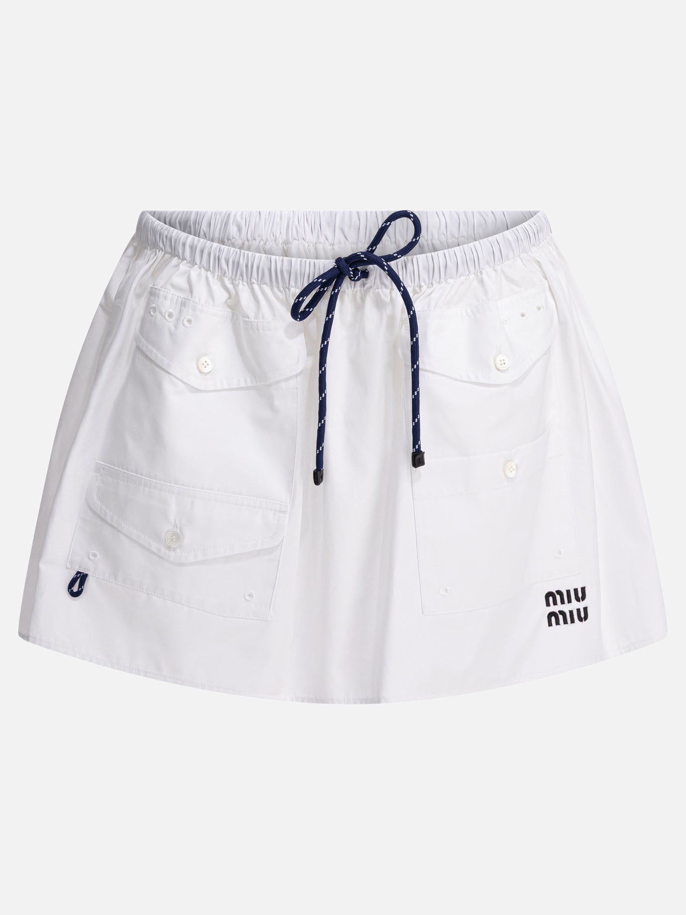 Miniskirts Logo  White - Miu Miu Women | PDP | VIETTI Online Store | Zoom-Modal

