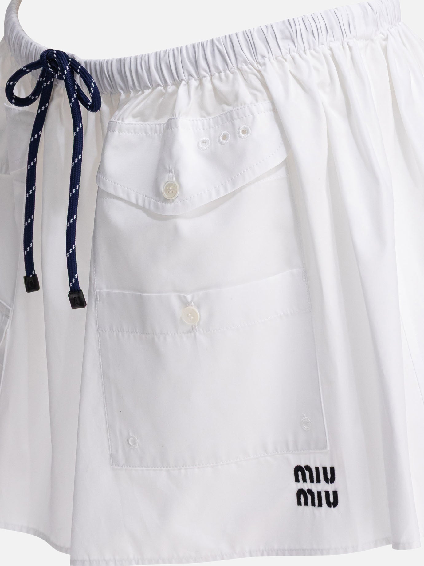 Miniskirts Logo  White - Miu Miu Women | PDP | VIETTI Online Store | thumbnail_4