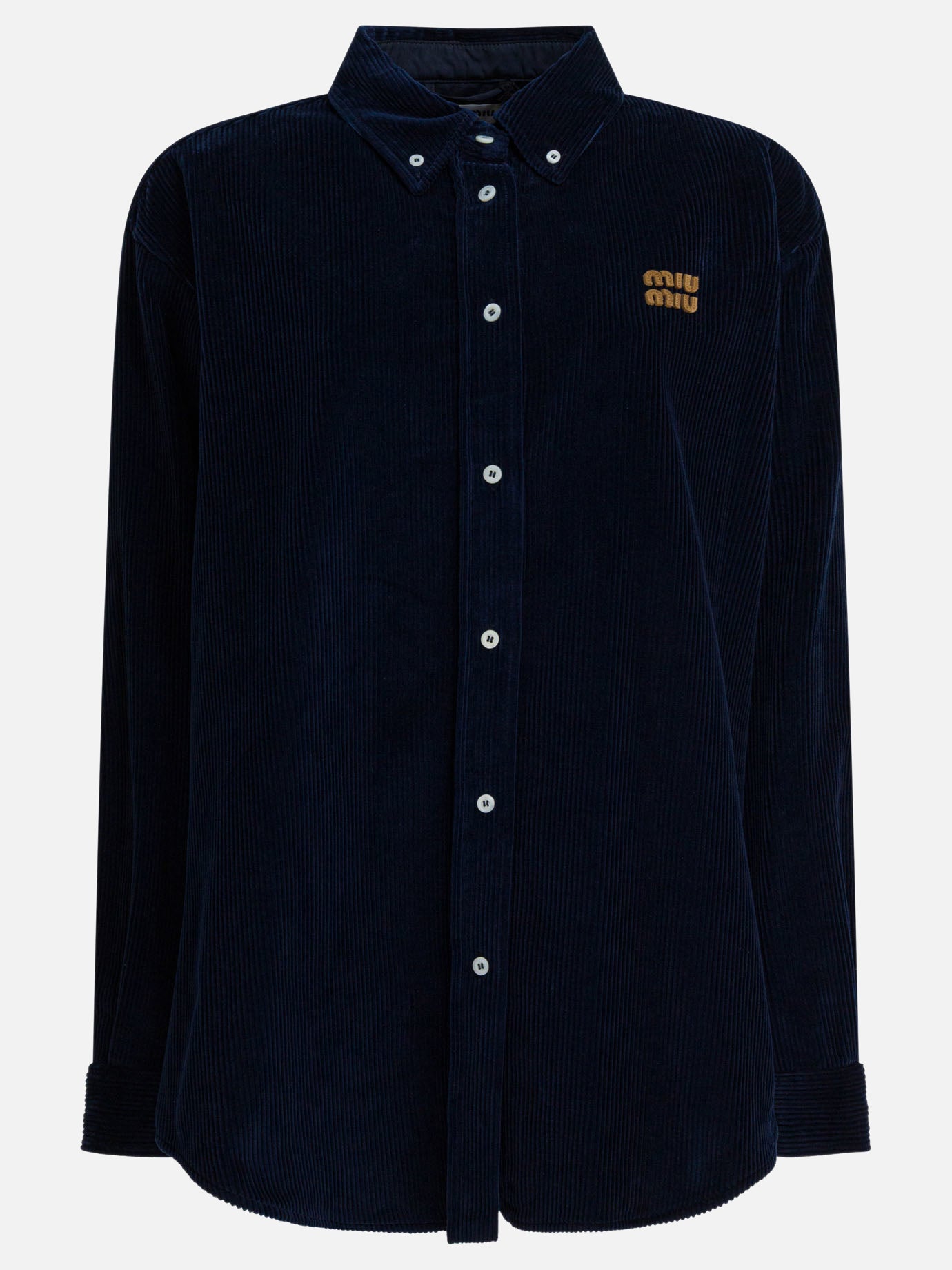 Casual shirts Logo  Blue - Miu Miu Women | PDP | VIETTI Online Store | Zoom-Modal
