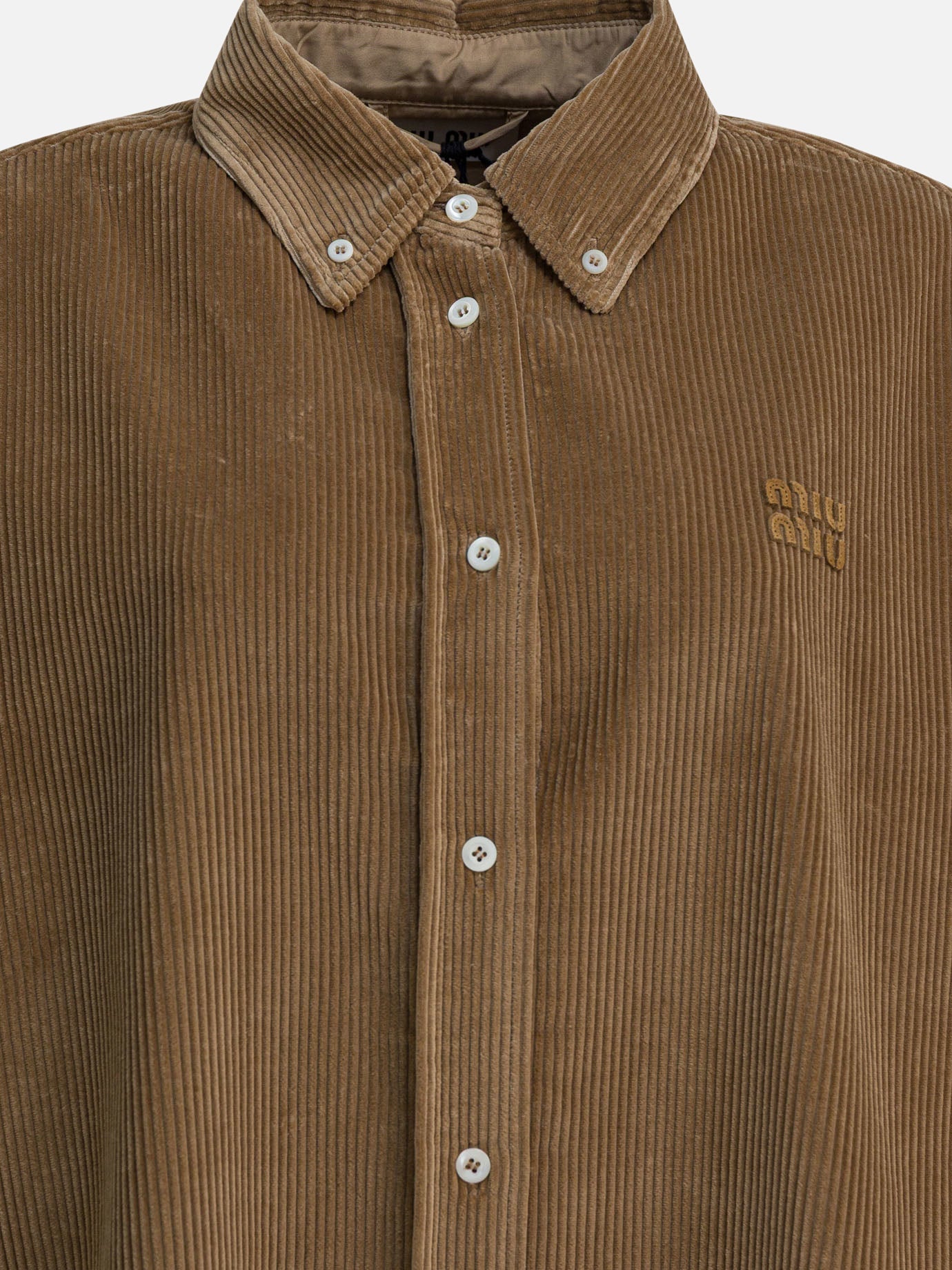 Casual shirts Logo  Beige - Miu Miu Women | PDP | VIETTI Online Store | Zoom-Modal_3
