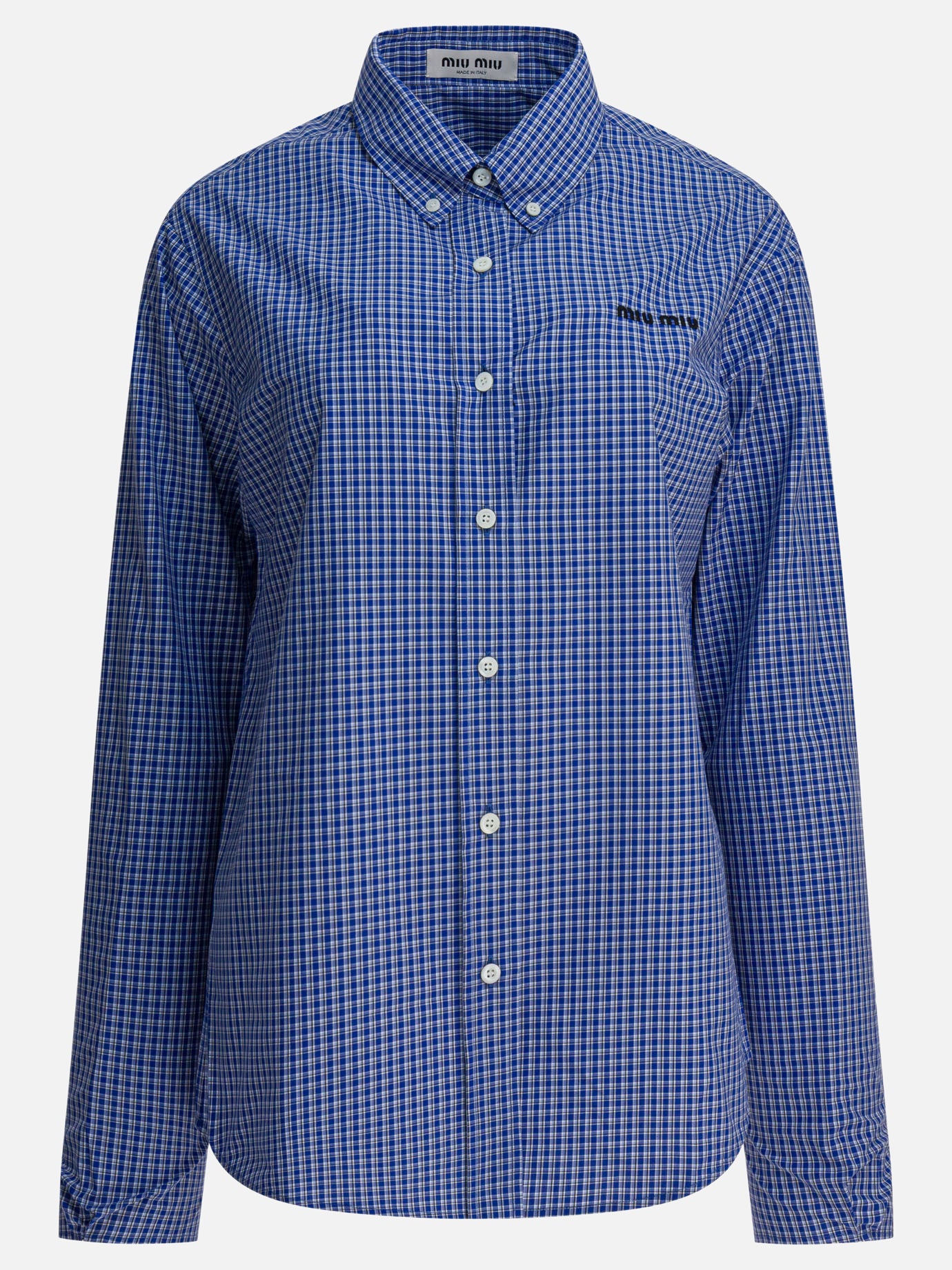 Casual shirts Check  Light blue - Miu Miu Women | PDP | VIETTI Online Store | thumbnail