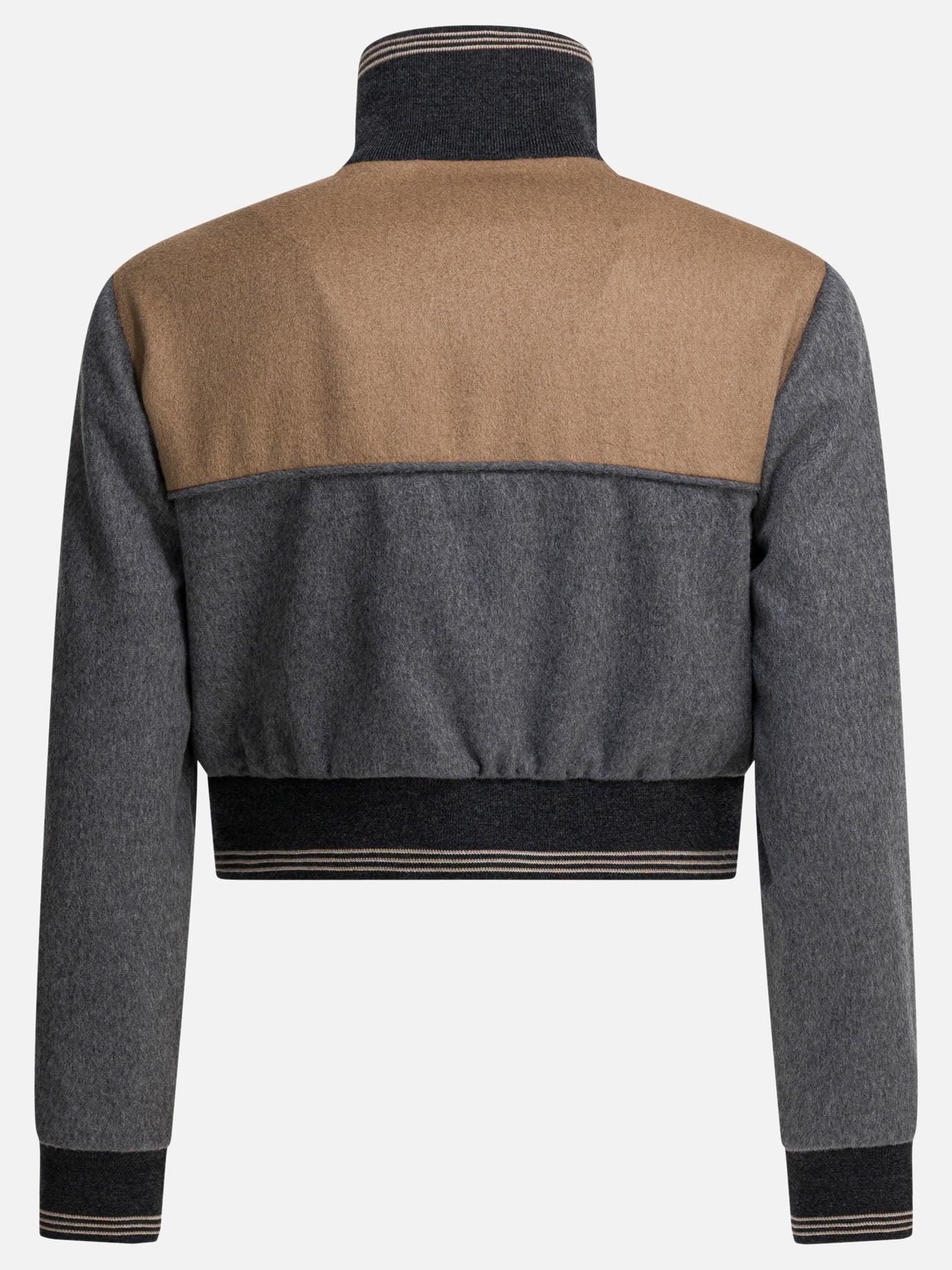 Bomber jackets Logo  Grey - Miu Miu Women | PDP | VIETTI Online Store | Zoom-Modal_2
