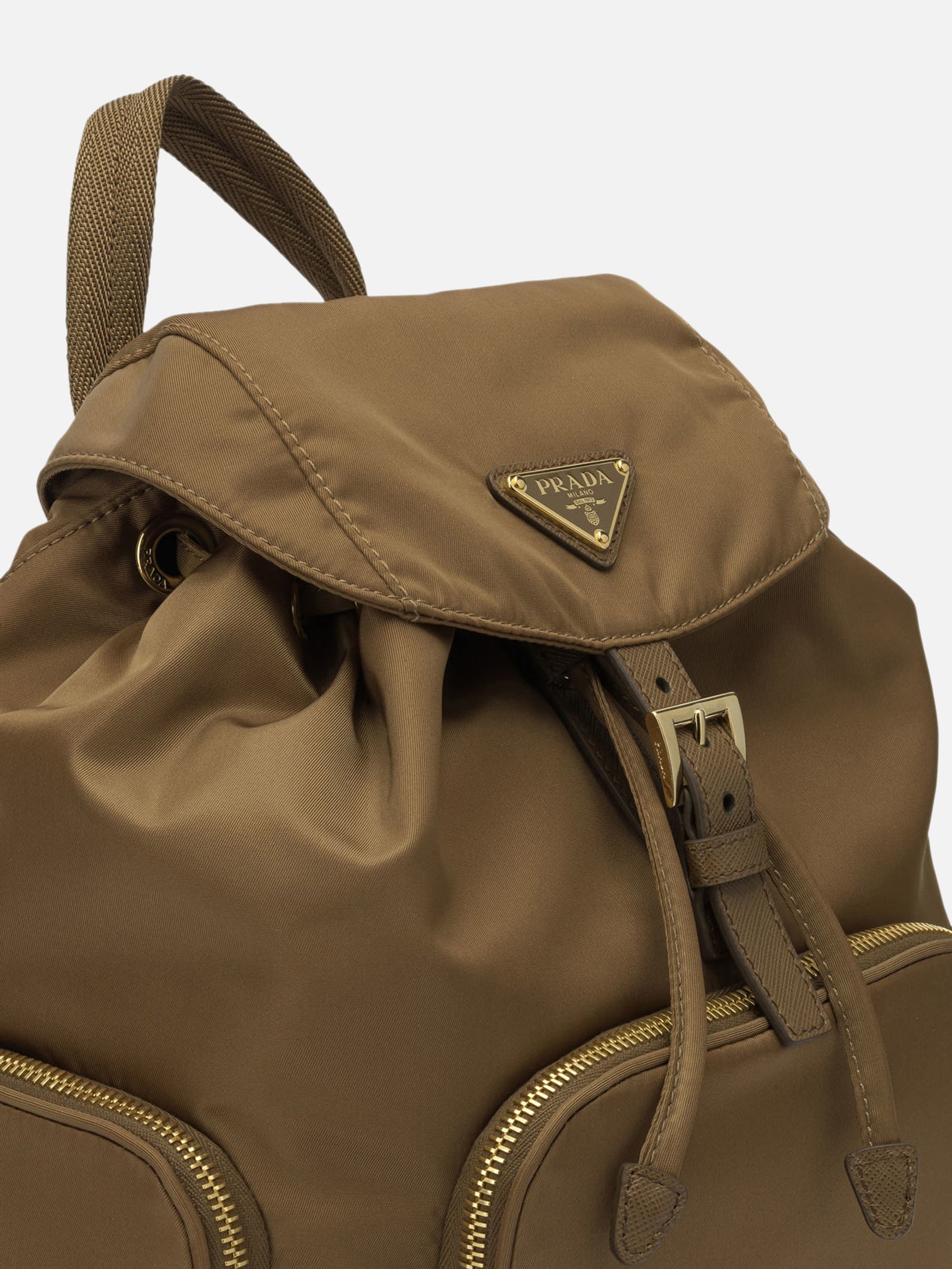 Casual backpacks 100% recycled polyamide  Brown - Prada Women | PDP | VIETTI Online Store | thumbnail_4
