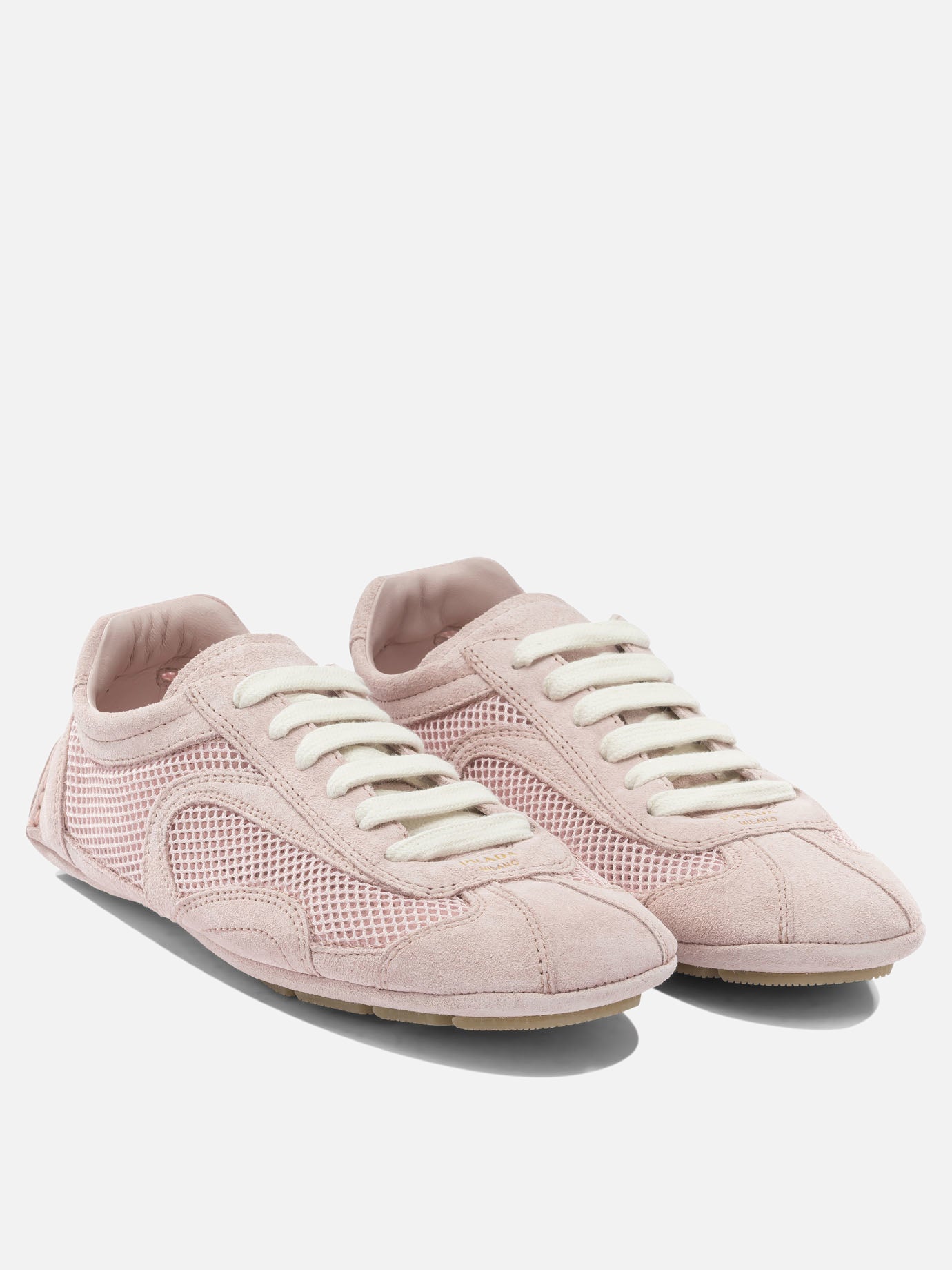 Low top sneakers 100% polyester - 100% calf leather  Pink - Prada Women | PDP | VIETTI Online Store | Zoom-Modal_2
