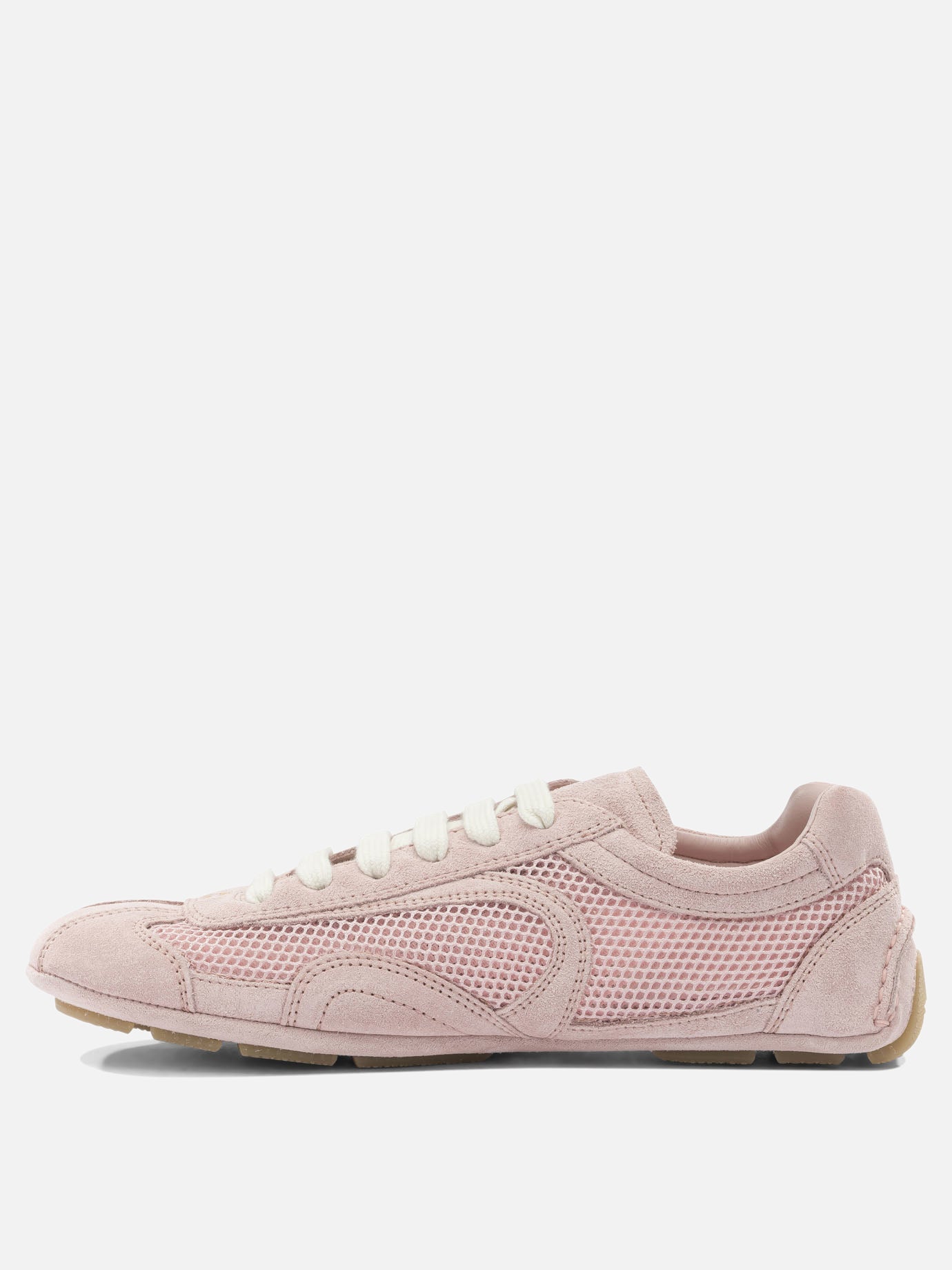 Low top sneakers 100% polyester - 100% calf leather  Pink - Prada Women | PDP | VIETTI Online Store | Zoom-Modal_3

