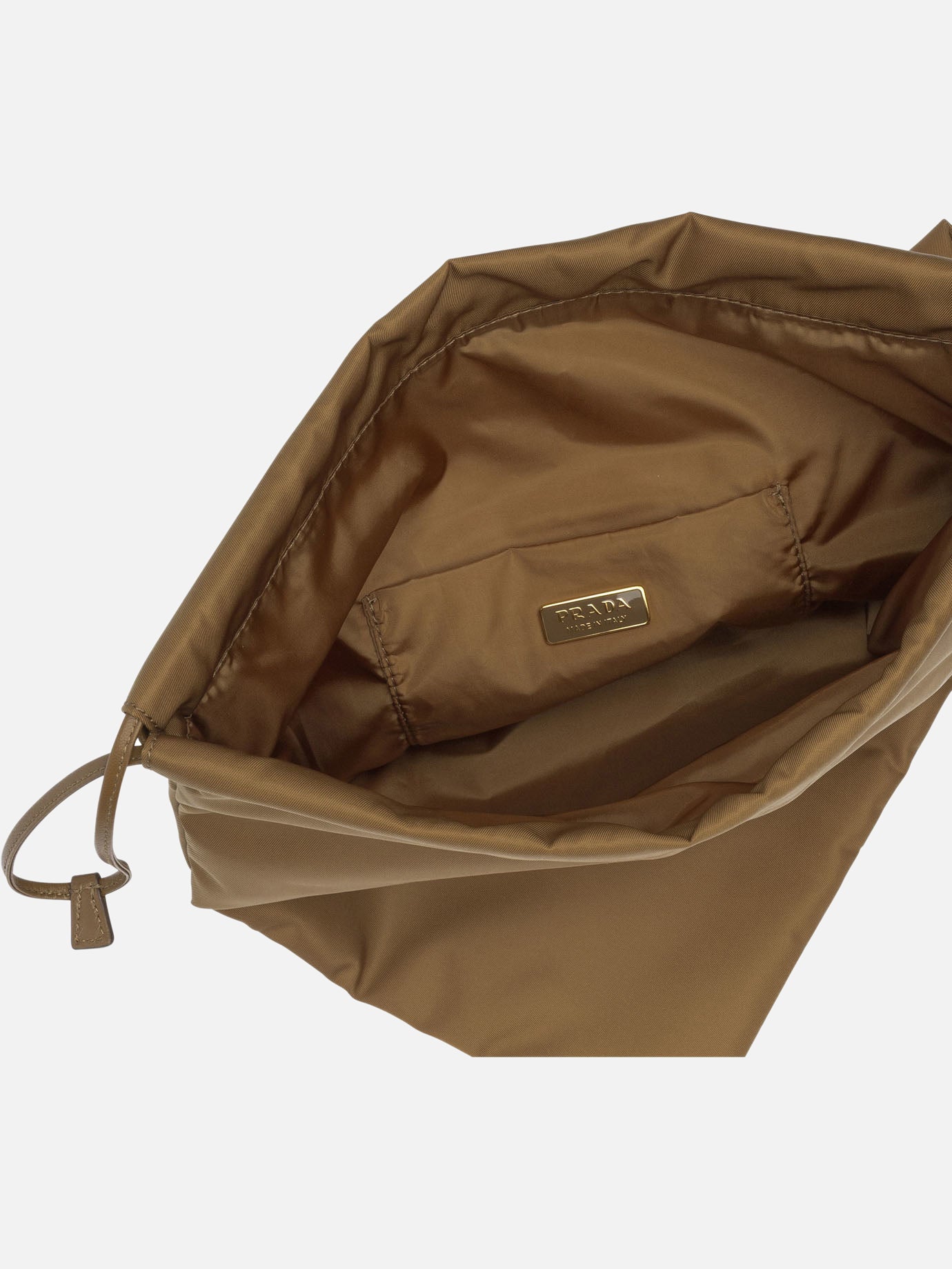 Document cases 100% recycled polyamide - Other fabric: 100% lamb leather  Brown - Prada Women | PDP | VIETTI Online Store | thumbnail_4