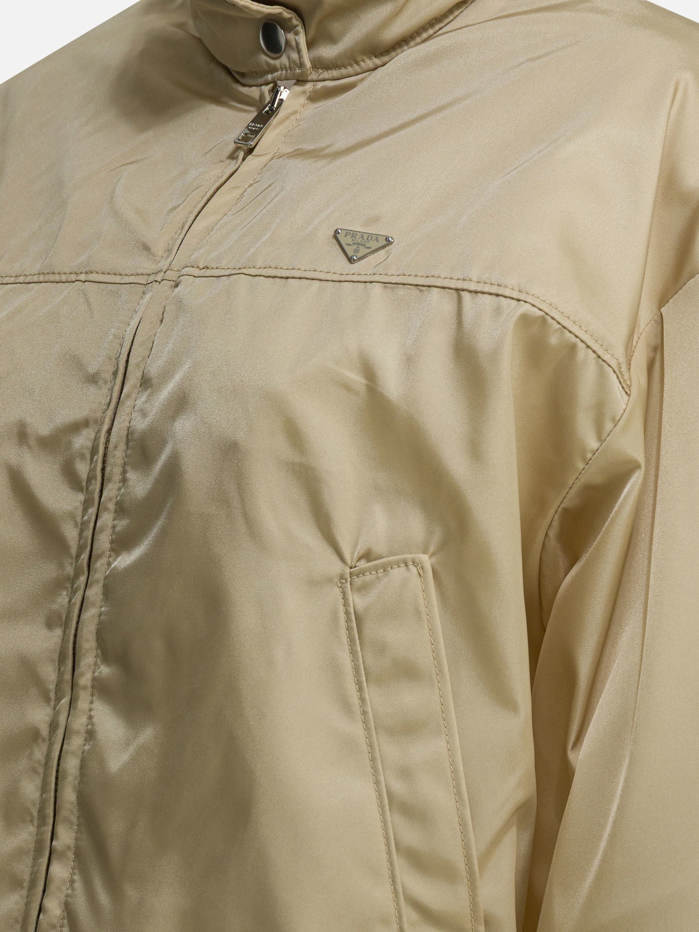 Quilted & Utility Jackets Logo  Beige - Prada Women | PDP | VIETTI Online Store | thumbnail_3