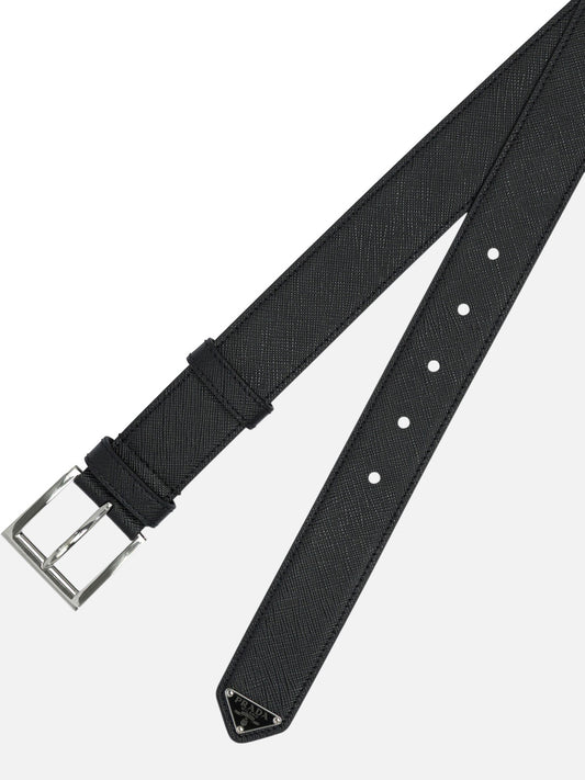 Leather belts 100% calf leather  Black - Prada Men | PDP | VIETTI Online Store | 2
