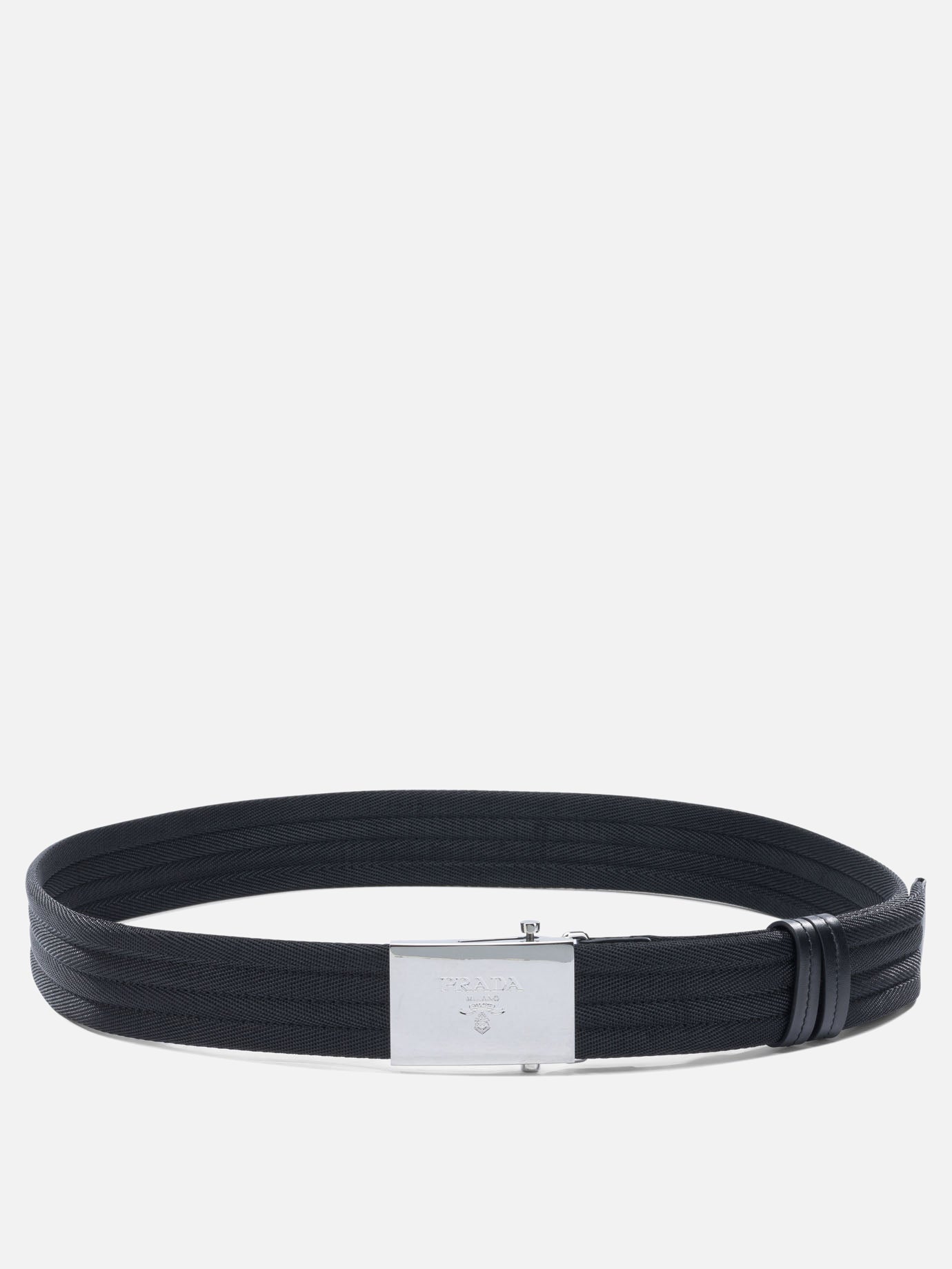 Fabric belts 100% polyester  Black - Prada Men | PDP | VIETTI Online Store | Zoom-Modal
