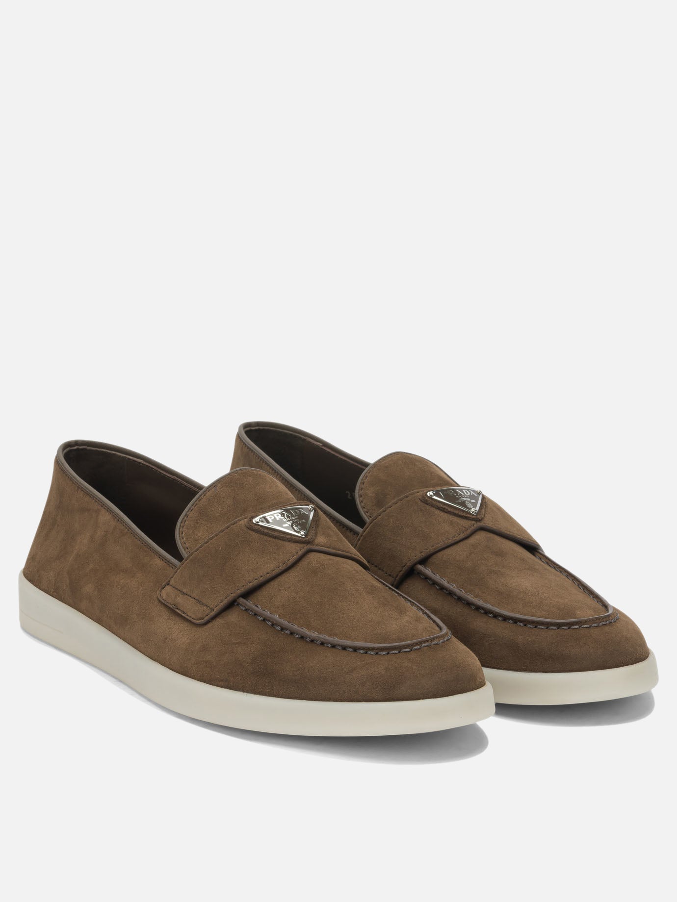 Loafers 100% calf leather - 100% rubber  Brown - Prada Men | PDP | VIETTI Online Store | thumbnail_2