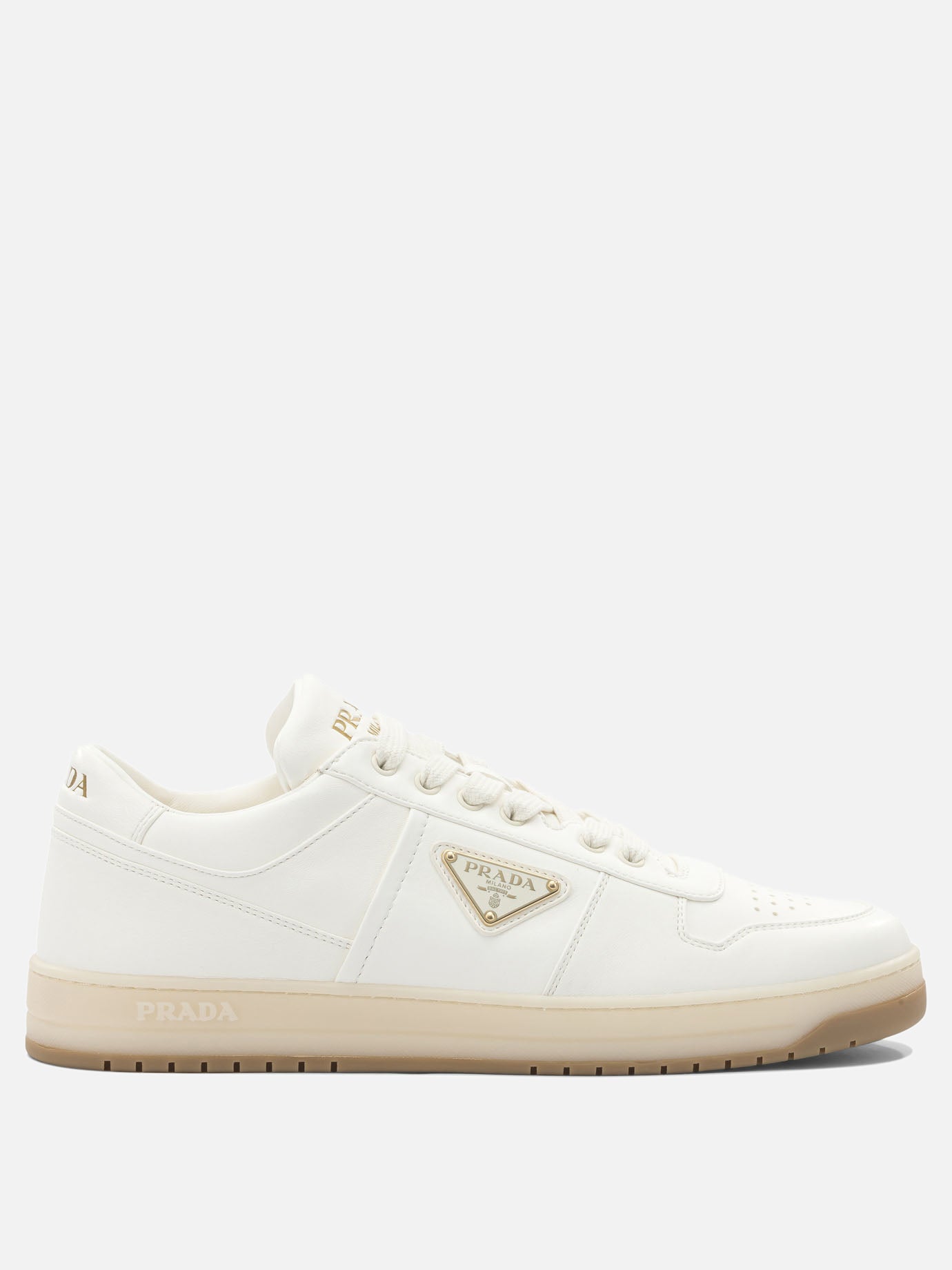 Low top sneakers 100% lamb leather  White - Prada Men | PDP | VIETTI Online Store | thumbnail