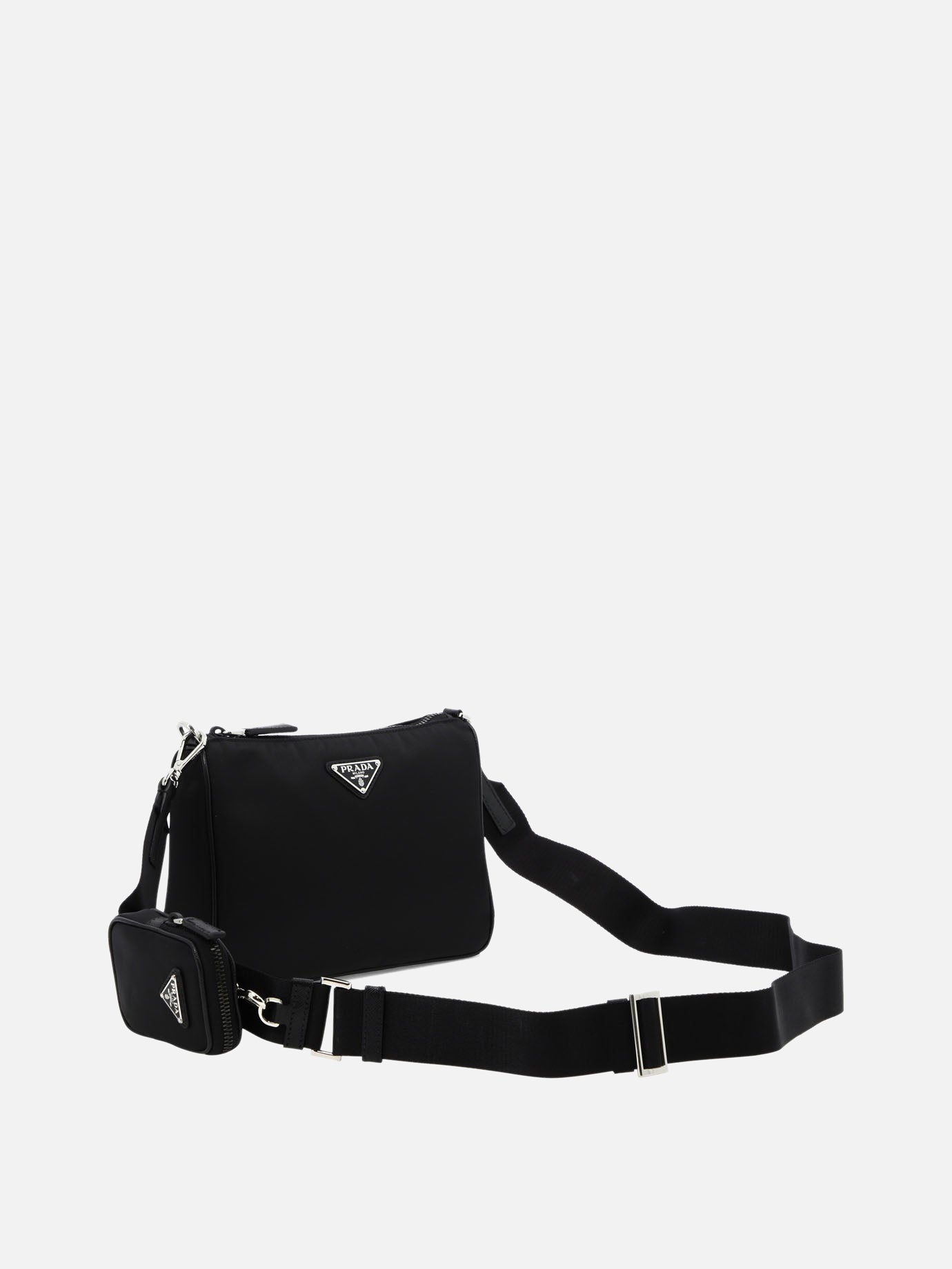 Small bags 100% recycled polyamide - Other fabric: 100% calf leather  Black - Prada Men | PDP | VIETTI Online Store | thumbnail_2