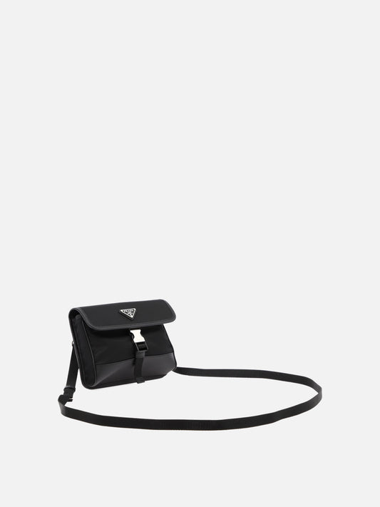 Small bags 100% recycled polyamide - Other fabric: 100% calf leather  Black - Prada Men | PDP | VIETTI Online Store | 2
