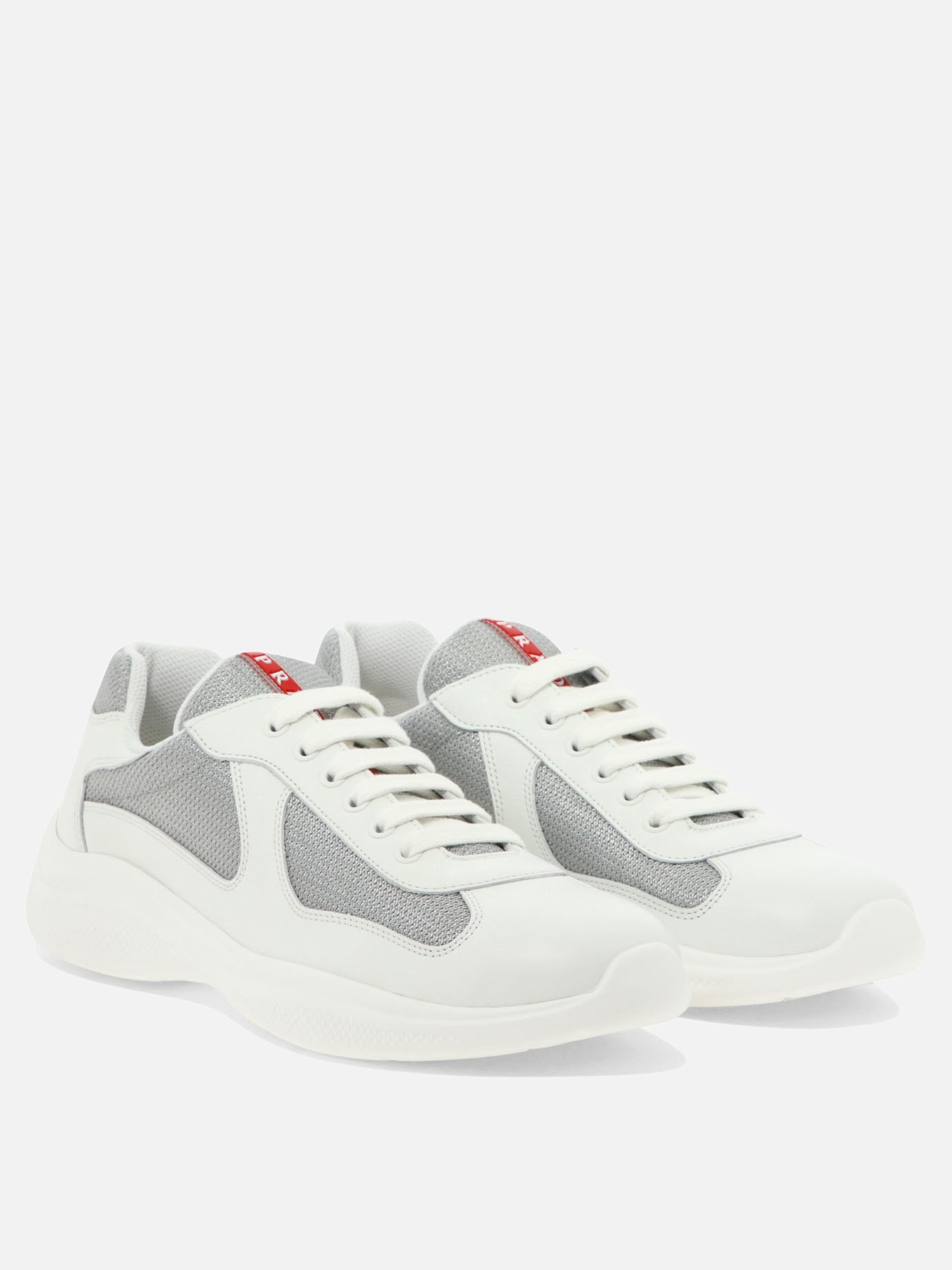 Low top sneakers 100% leather - 100% fabric - 100% rubber  White - Prada Men | PDP | VIETTI Online Store | thumbnail_2
