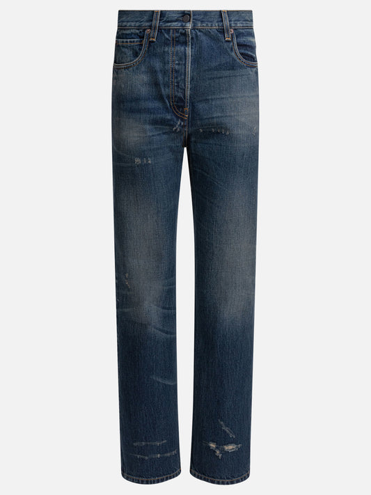 Straight-leg jeans Denim  Blue - Prada Women | PDP | VIETTI Online Store 
