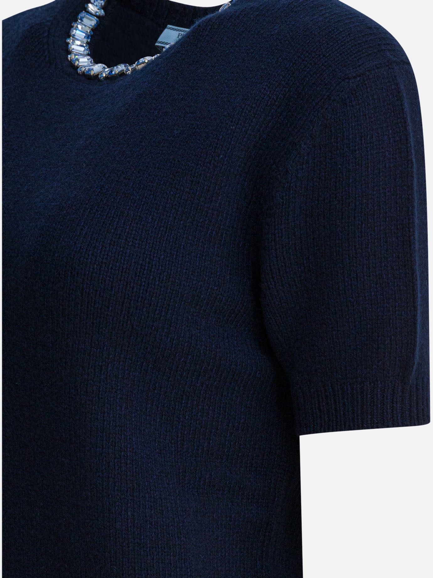 Crewneck sweaters Solid colour  Blue - Prada Women | PDP | VIETTI Online Store | thumbnail_4