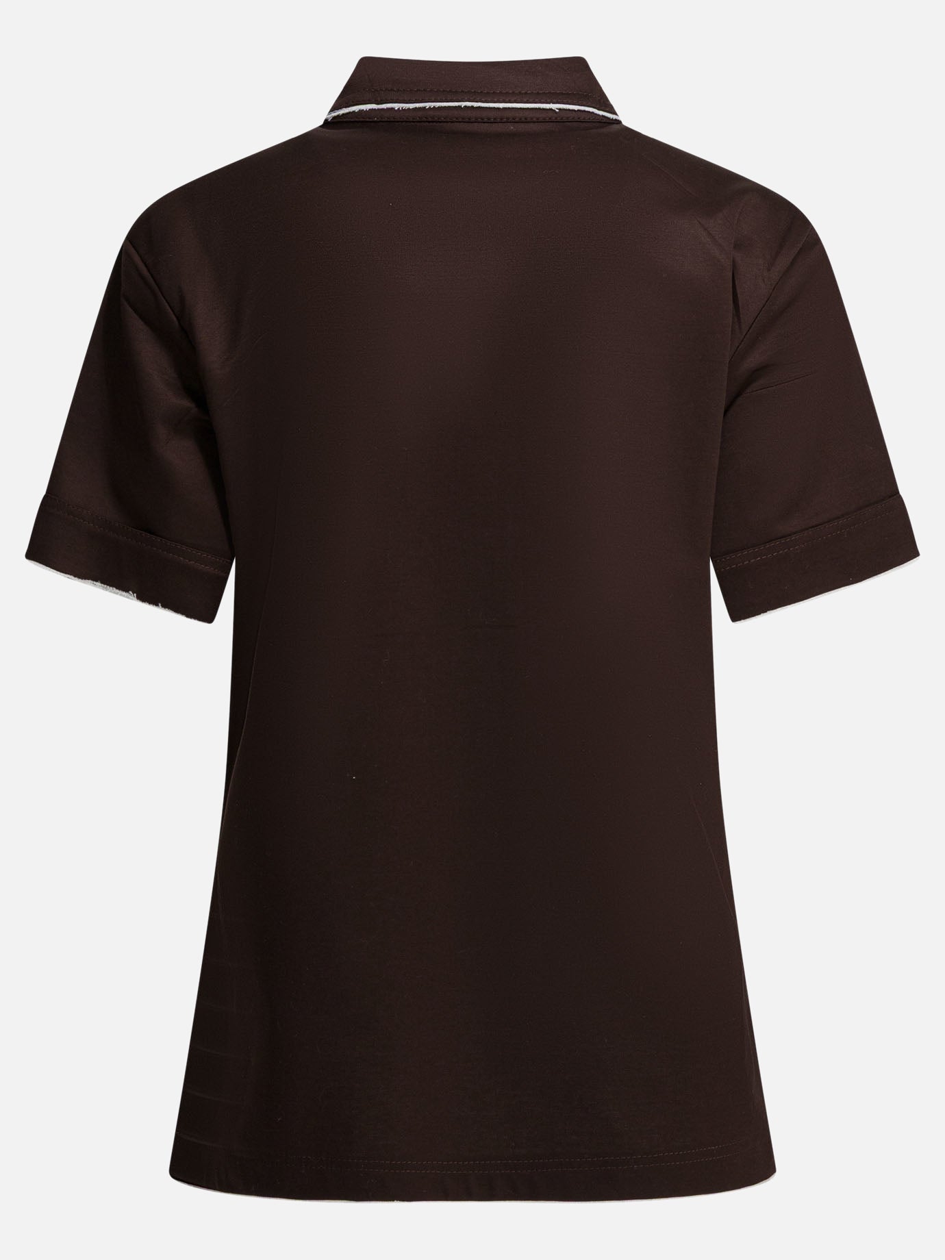 Polo shirts with buttons Solid colour  Brown - Prada Women | PDP | VIETTI Online Store | Zoom-Modal_2
