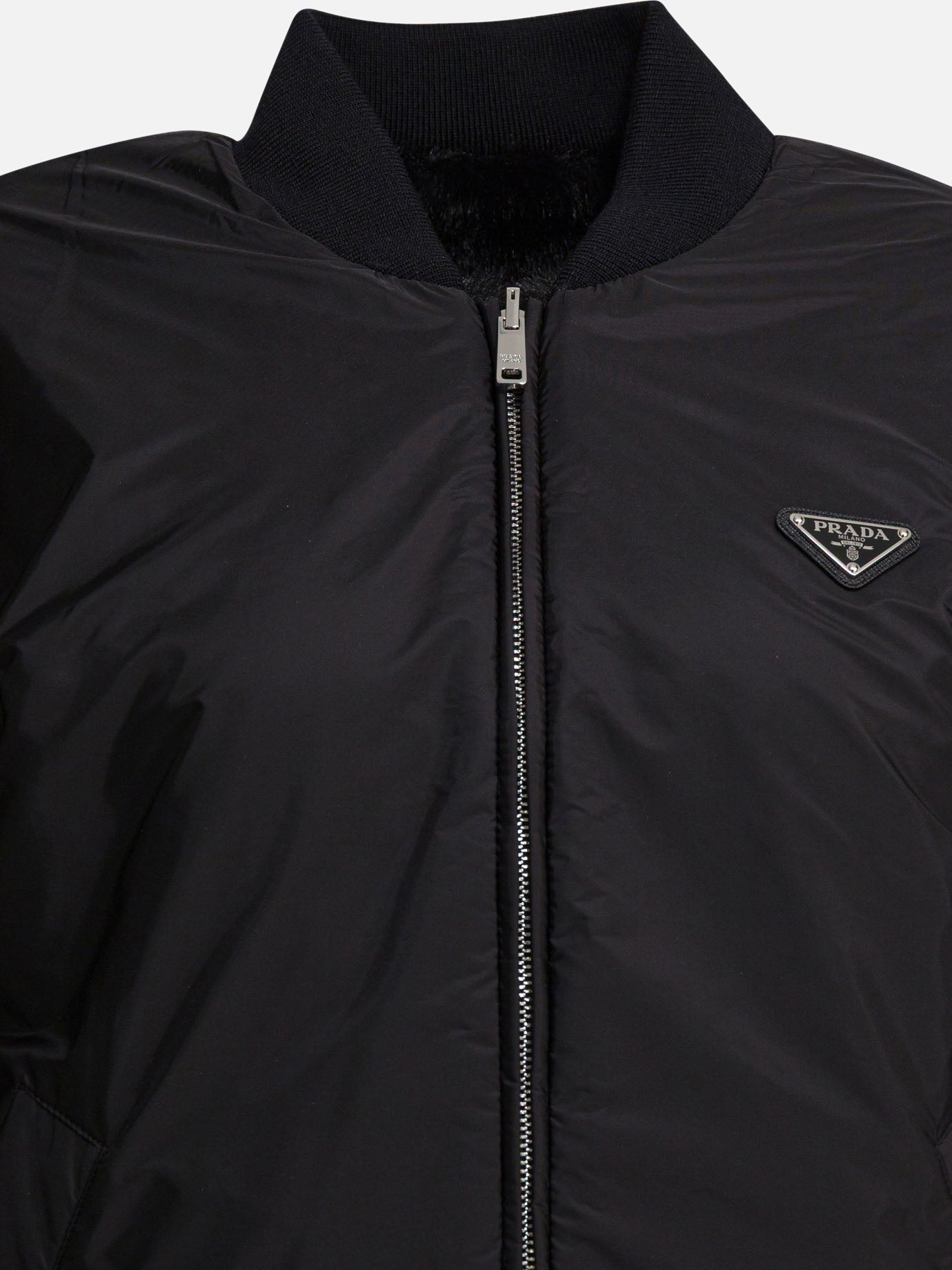 Bomber jackets Logo  Black - Prada Women | PDP | VIETTI Online Store | thumbnail_6