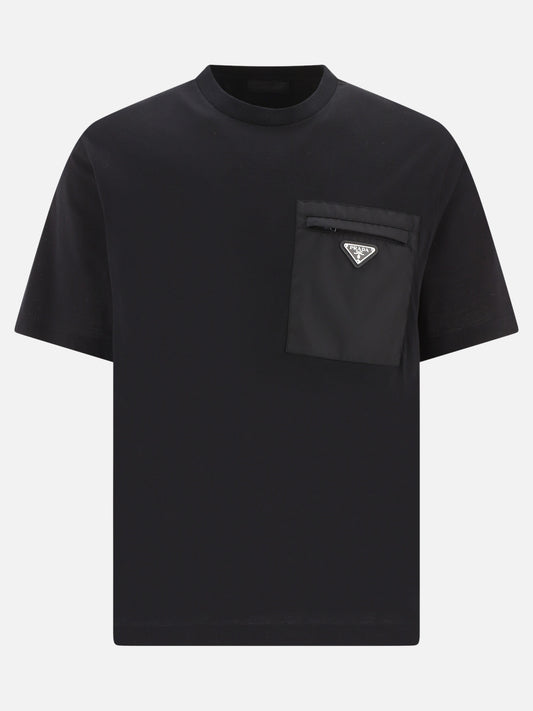 Crewneck t-shirts Logo  Black - Prada Men | PLP | VIETTI Online Store 
