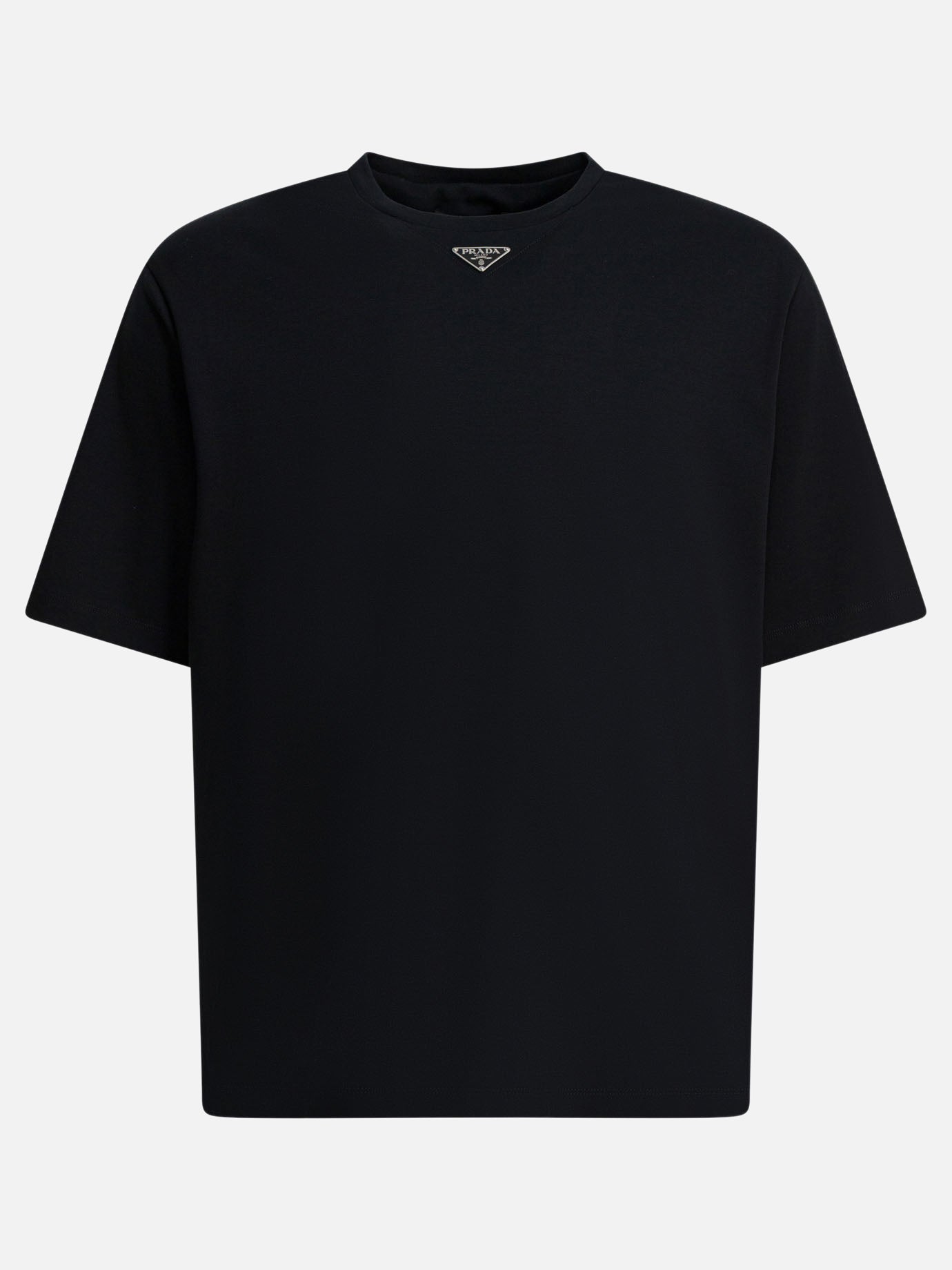 Crewneck t-shirts Logo  Black - Prada Men | PDP | VIETTI Online Store | thumbnail