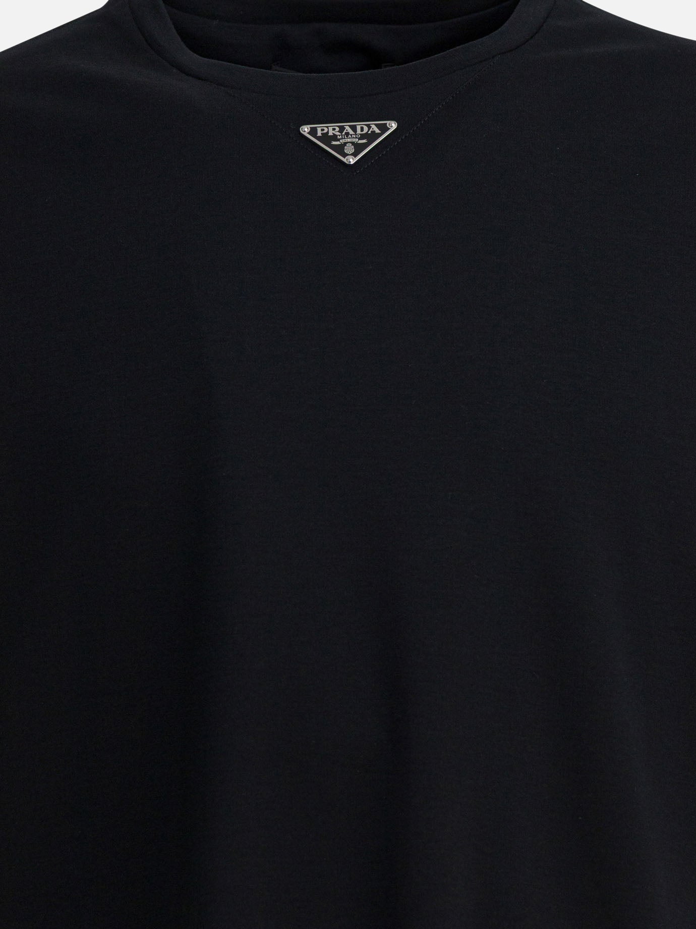 Crewneck t-shirts Logo  Black - Prada Men | PDP | VIETTI Online Store | Zoom-Modal_3
