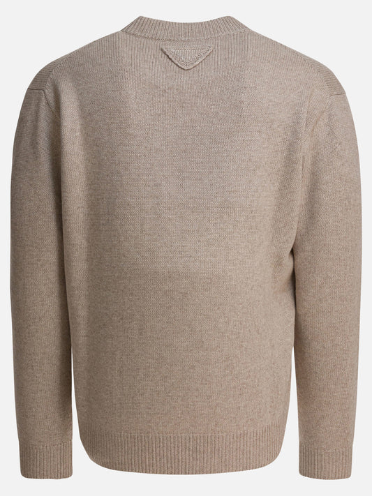 Crewneck sweaters Solid colour  Beige - Prada Men | PLP | VIETTI Online Store | 2
