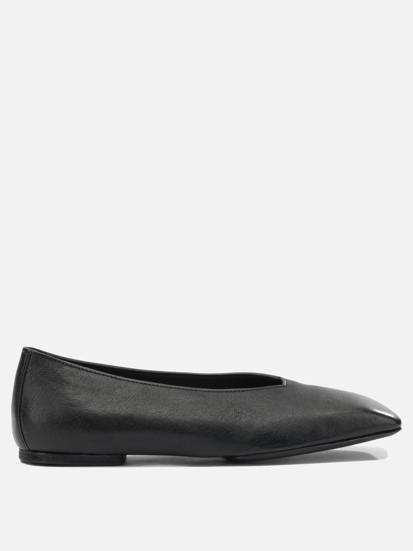 Classic ballet flats 100% ram leather - 100% cow leather  Black - Rick Owens Women | PDP | VIETTI Online Store | thumbnail
