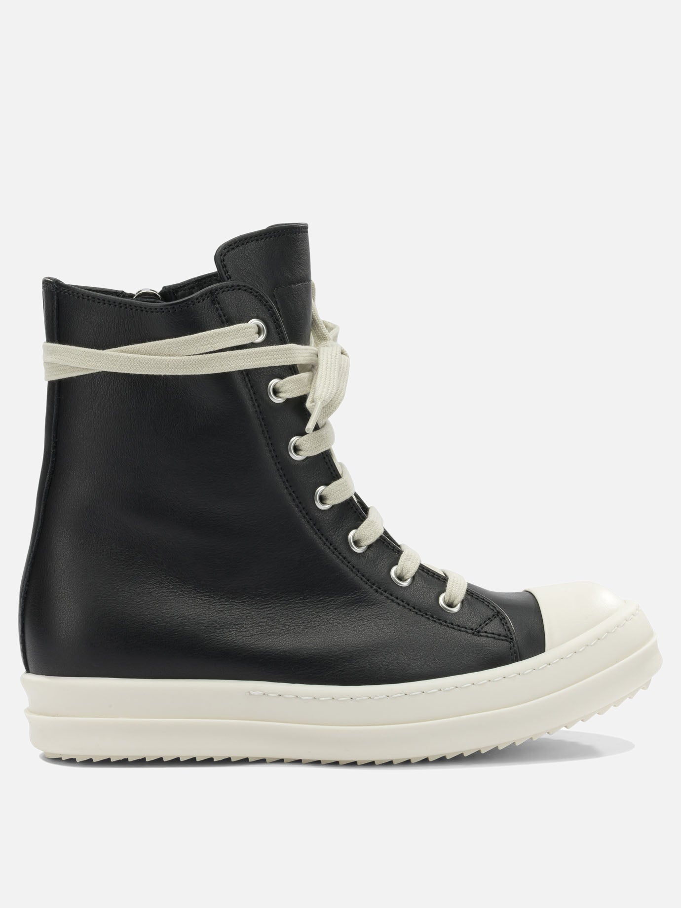 Low top sneakers 100% cow leather - 100% thermoplastic rubber  Black - Rick Owens Women | PDP | VIETTI Online Store | Zoom-Modal

