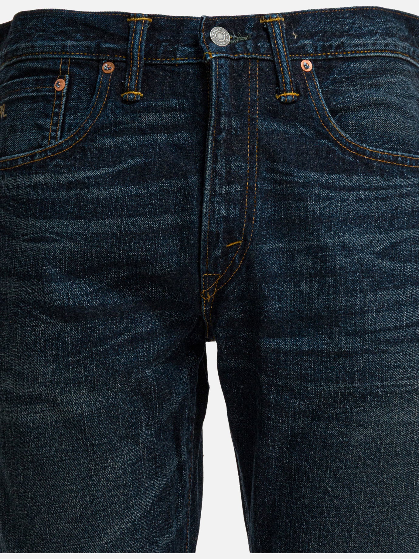 Straight-leg jeans Solid colour  Blue - RRL by Ralph Lauren Men | PDP | VIETTI Online Store | thumbnail_3