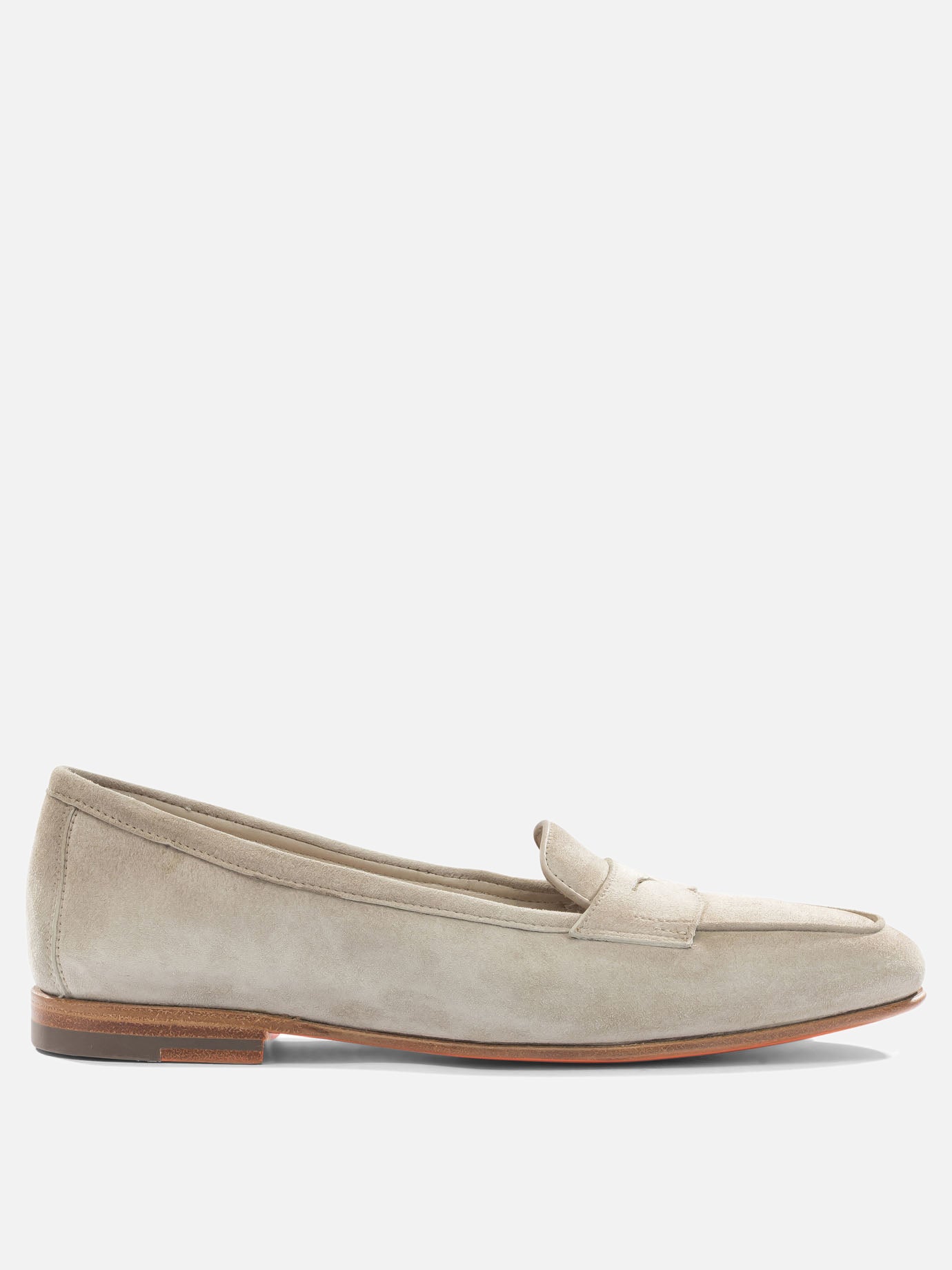 Loafers 100% suede - 100% leather  Beige - Santoni Women | PDP | VIETTI Online Store | Zoom-Modal
