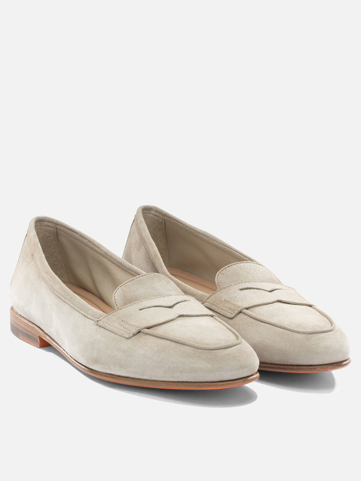 Loafers 100% suede - 100% leather  Beige - Santoni Women | PDP | VIETTI Online Store | Zoom-Modal_2

