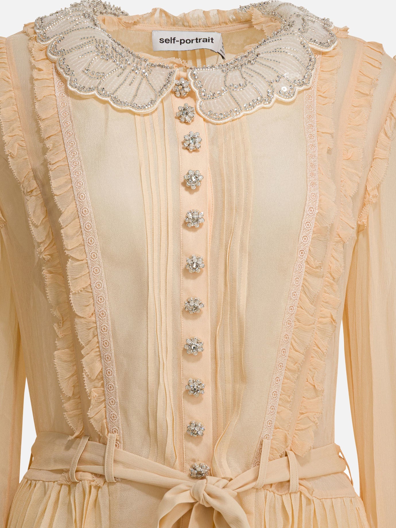 Mini dresses Solid colour  Beige - Self-portrait Women | PDP | VIETTI Online Store | thumbnail_3