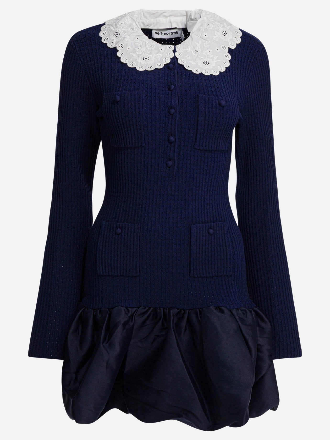 Mini dresses Solid colour  Blue - Self-portrait Women | PDP | VIETTI Online Store | thumbnail