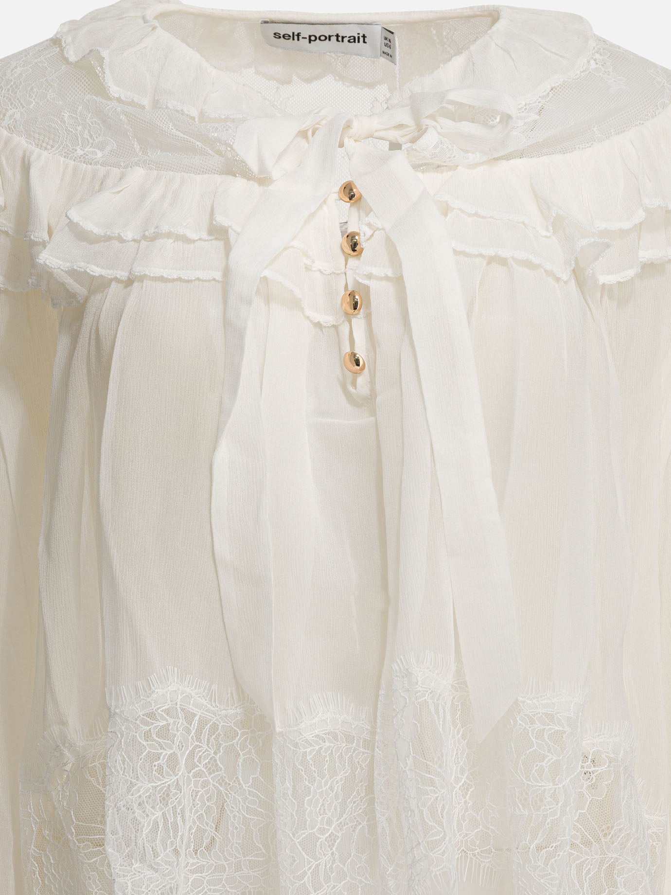 Blouses Solid colour  White - Self-portrait Women | PDP | VIETTI Online Store | thumbnail_3