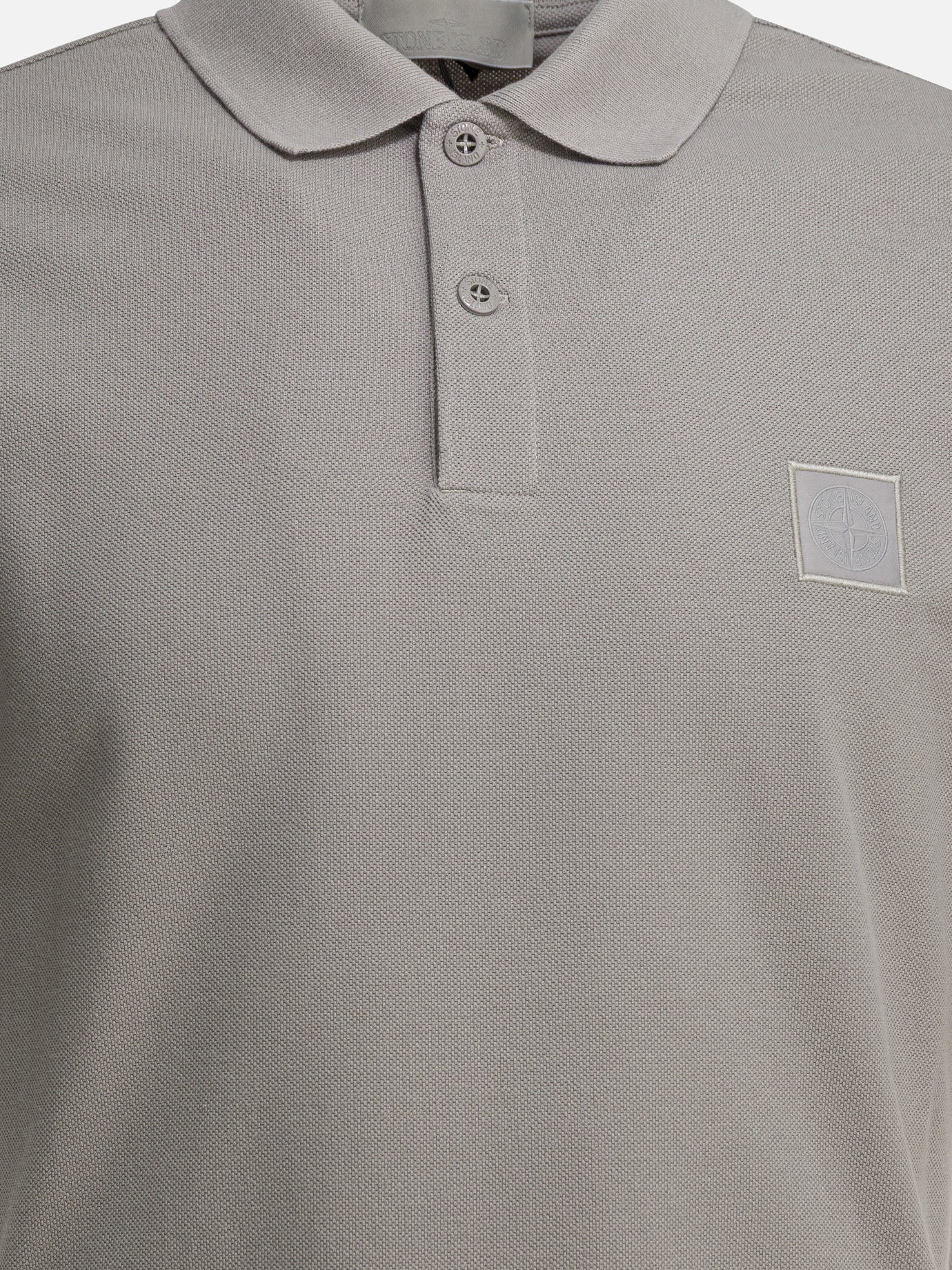 Polo shirts with buttons 100% cotton  Grey - Stone Island Men | PDP | VIETTI Online Store | thumbnail_3