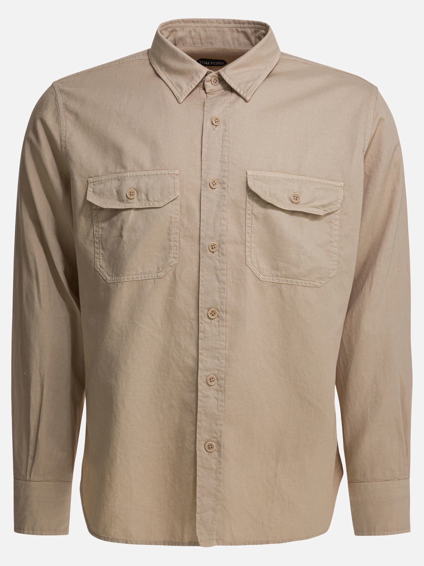Casual shirts Solid colour  Beige - Tom Ford Men | PDP | VIETTI Online Store | Zoom-Modal
