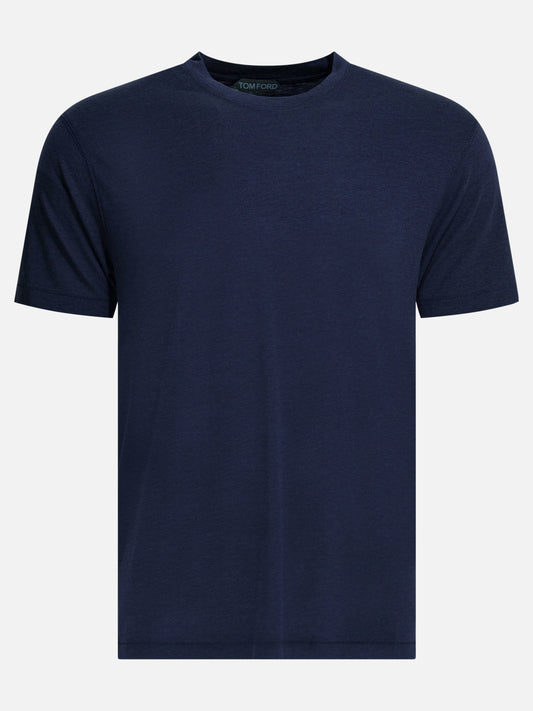 Crewneck t-shirts Solid colour  Blue - Tom Ford Men | PDP | VIETTI Online Store | 2
